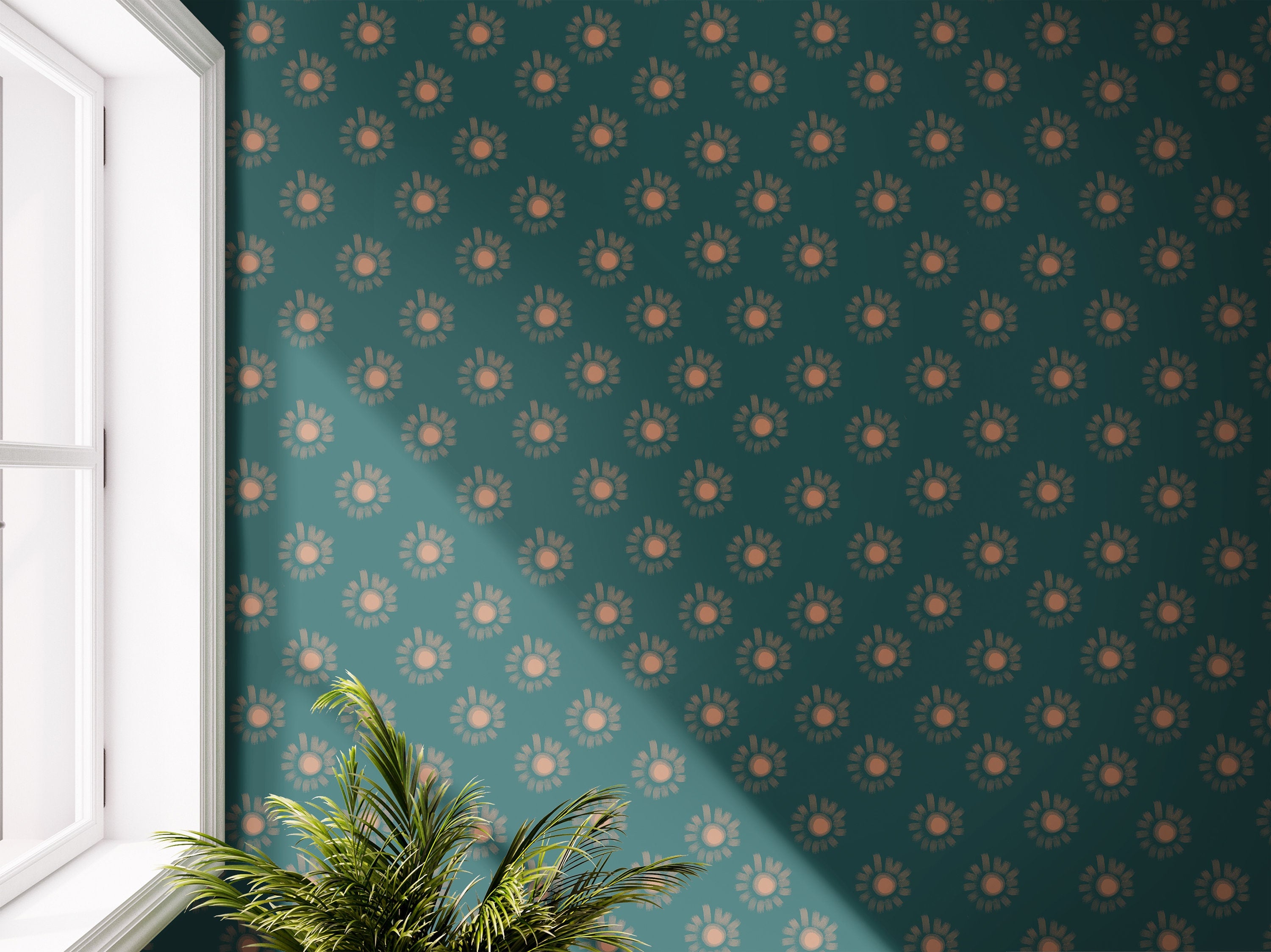Buy Teal Wallpaper Stick On Online In India  Etsy India
