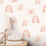 Pink Rainbow Wallpaper | Girls Nursery Wallpaper | Kids Wallpaper | Childrens Wallpaper | Peel Stick Wallpaper | Removable Wallpaper | 3560 - JamesAndColors