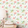 Hummingbird Wallpaper | Girls Nursery Wallpaper | Kids Wallpaper | Childrens Wallpaper | Peel Stick Wallpaper | Removable Wallpaper | 3542 - JamesAndColors
