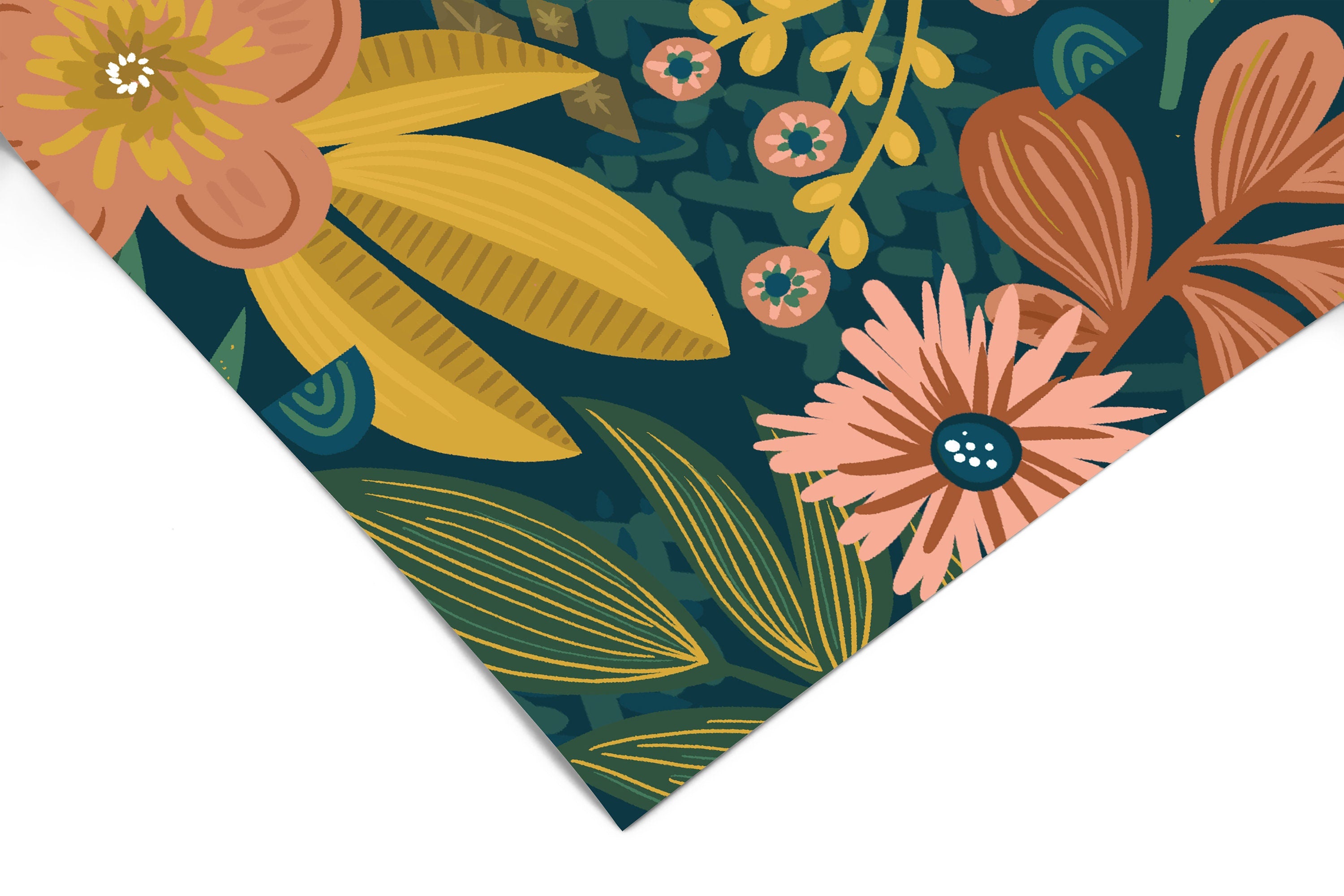 Tropical Floral Wallpaper | Girls Nursery Wallpaper | Kids Wallpaper | Childrens Wallpaper | Peel Stick Wallpaper | Removable Wallpaper 3546 - JamesAndColors