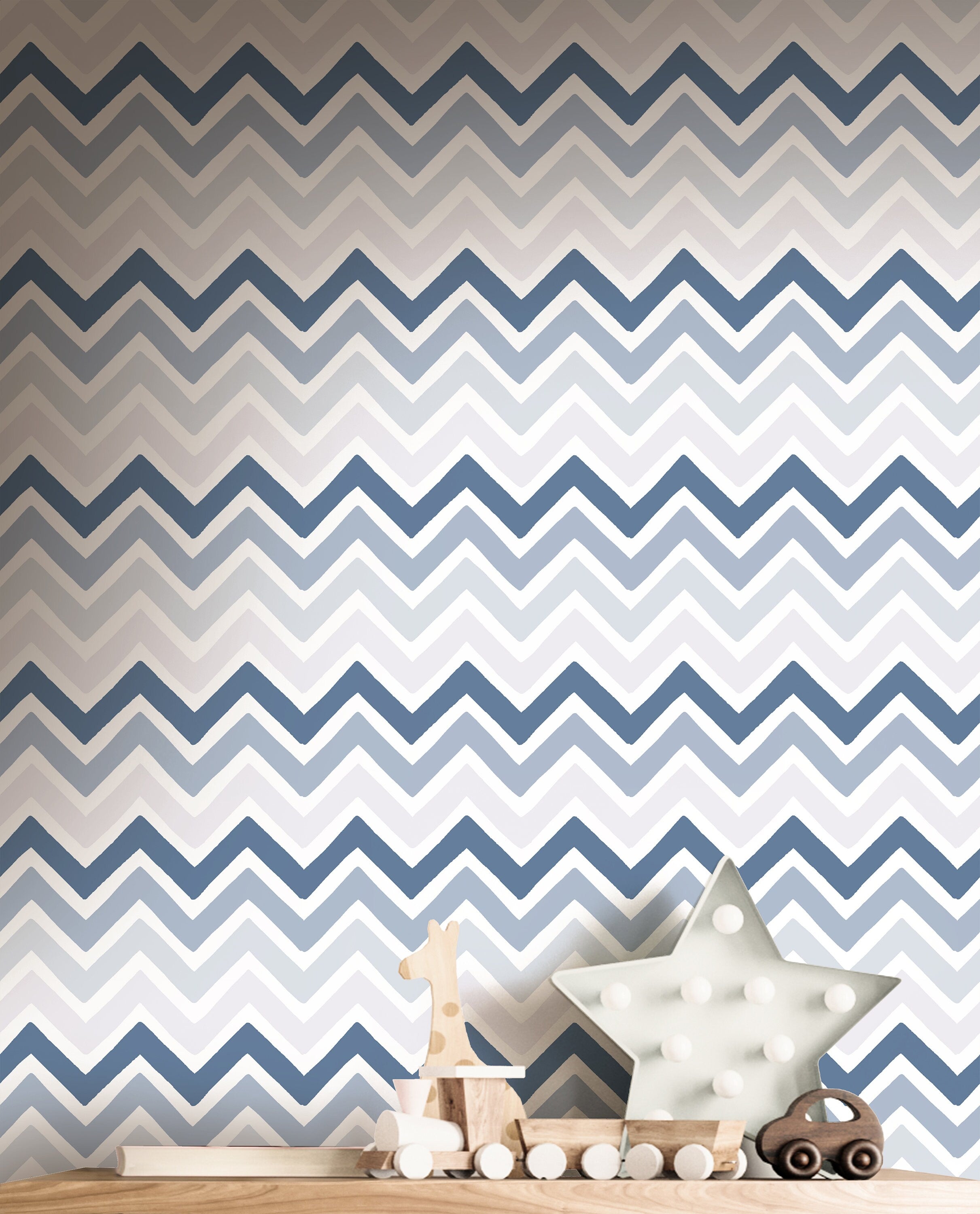 Removable Navy Blue Wallpaper | Boys Nursery Wallpaper | Kids Wallpaper | Childrens Wallpaper | Peel Stick Wallpaper | Boys Room | 3700 - JamesAndColors