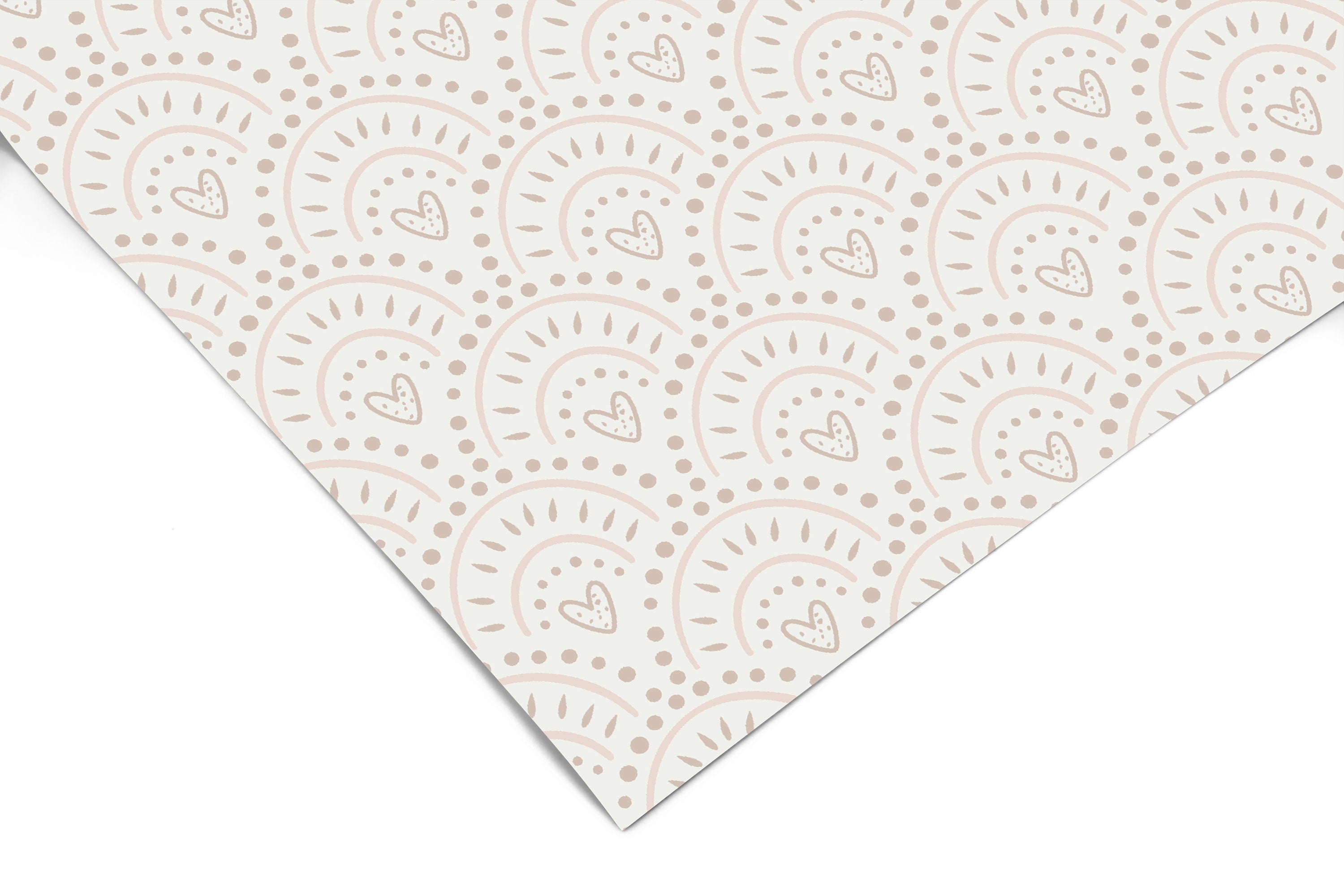 Boho Hearts Wallpaper | Girls Nursery Wallpaper | Kids Wallpaper | Childrens Wallpaper | Peel Stick Wallpaper | Removable Wallpaper | 3704 - JamesAndColors