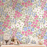 Floral Meadow Wallpaper | Girls Nursery Wallpaper | Kids Wallpaper | Childrens Wallpaper | Peel Stick Wallpaper | Removable Wallpaper | 3559 - JamesAndColors