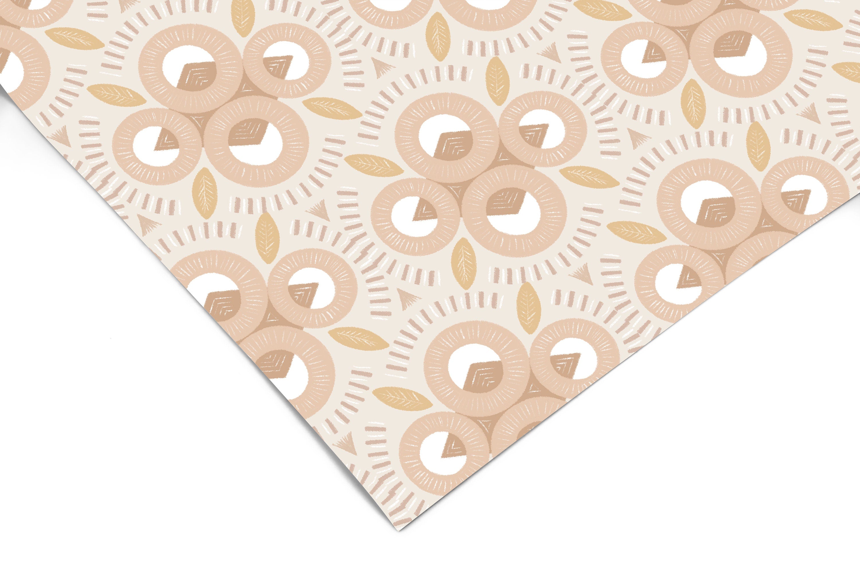 Tan Geometric Pattern Contact Paper | Peel And Stick Wallpaper | Removable Wallpaper | Shelf Liner | Drawer Liner | Peel and Stick Paper 979 - JamesAndColors