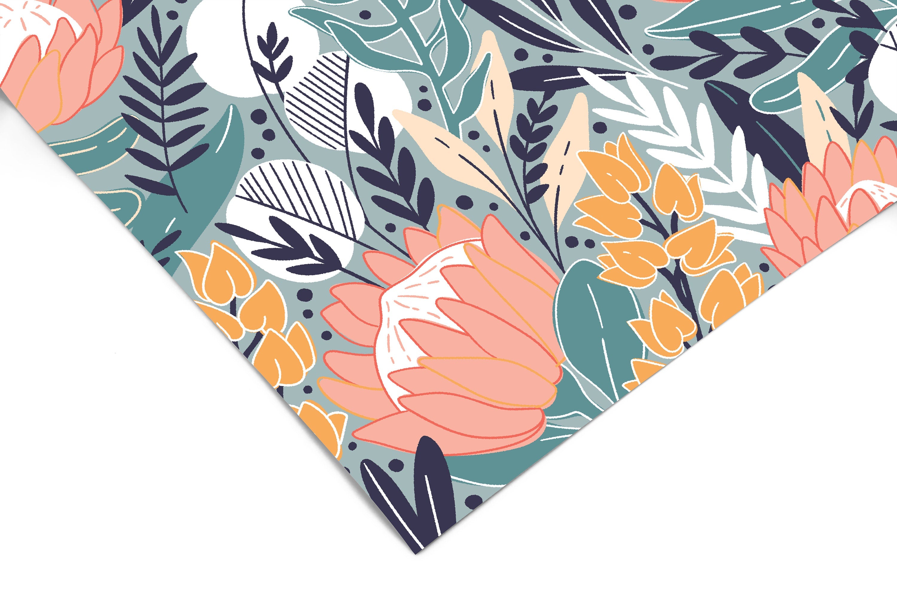 Protea Floral Wallpaper | Girls Nursery Wallpaper | Kids Wallpaper | Childrens Wallpaper | Peel Stick Wallpaper | Removable Wallpaper | 3566 - JamesAndColors