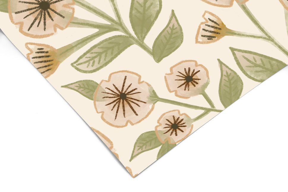 Farmhouse Floral Wallpaper Removable Wallpaper Peel And Stick