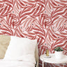 Pink Whimsey Floral Wallpaper | Removable Wallpaper | Peel And Stick Wallpaper | Adhesive Wallpaper | Wall Paper Peel Stick Wall Mural 3621 - JamesAndColors