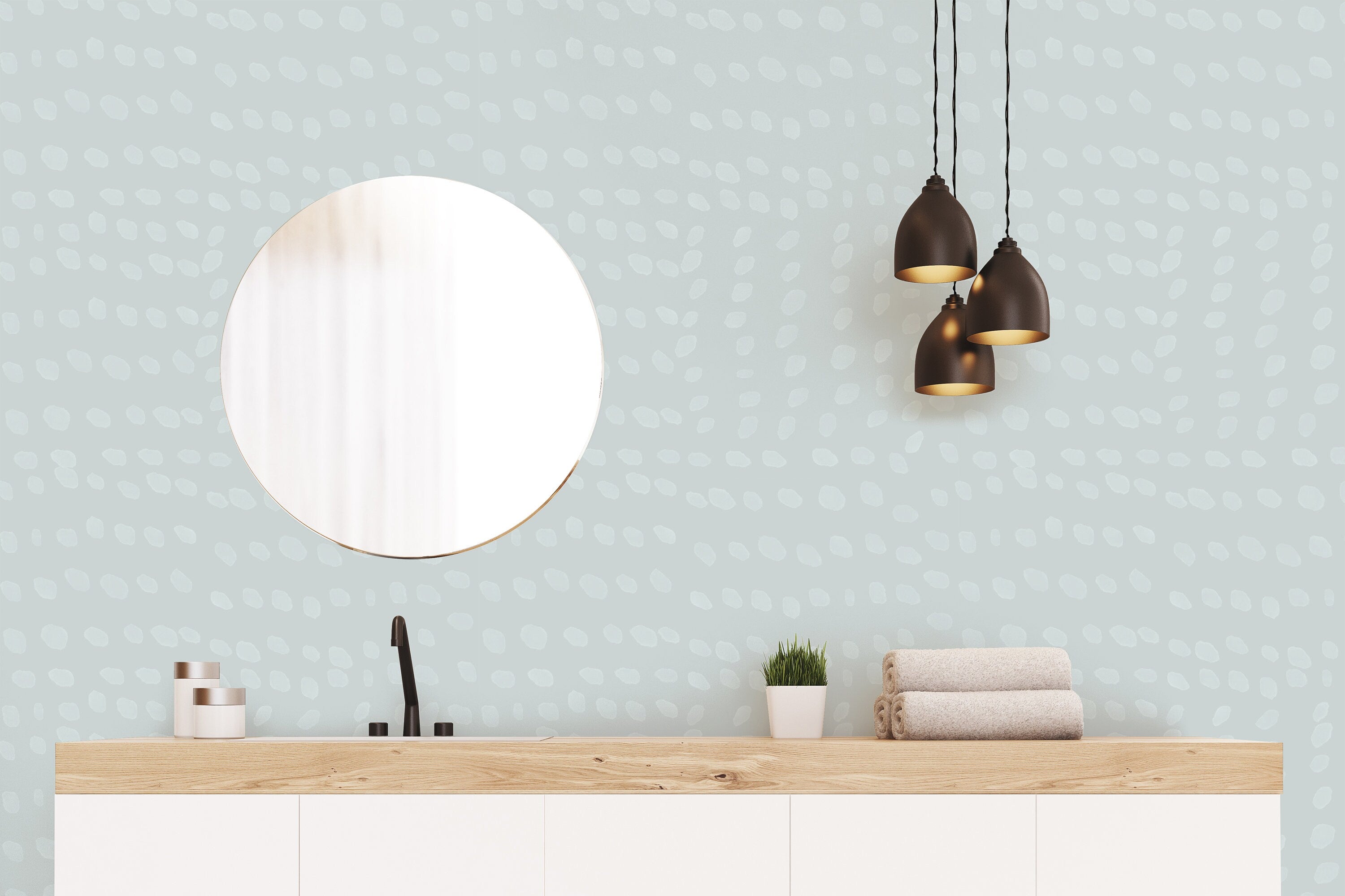 Blue Boho Beach Wallpaper | Removable Wallpaper | Peel And Stick Wallpaper | Adhesive Wallpaper | Wall Paper Peel Stick Wall Mural 3612 - JamesAndColors