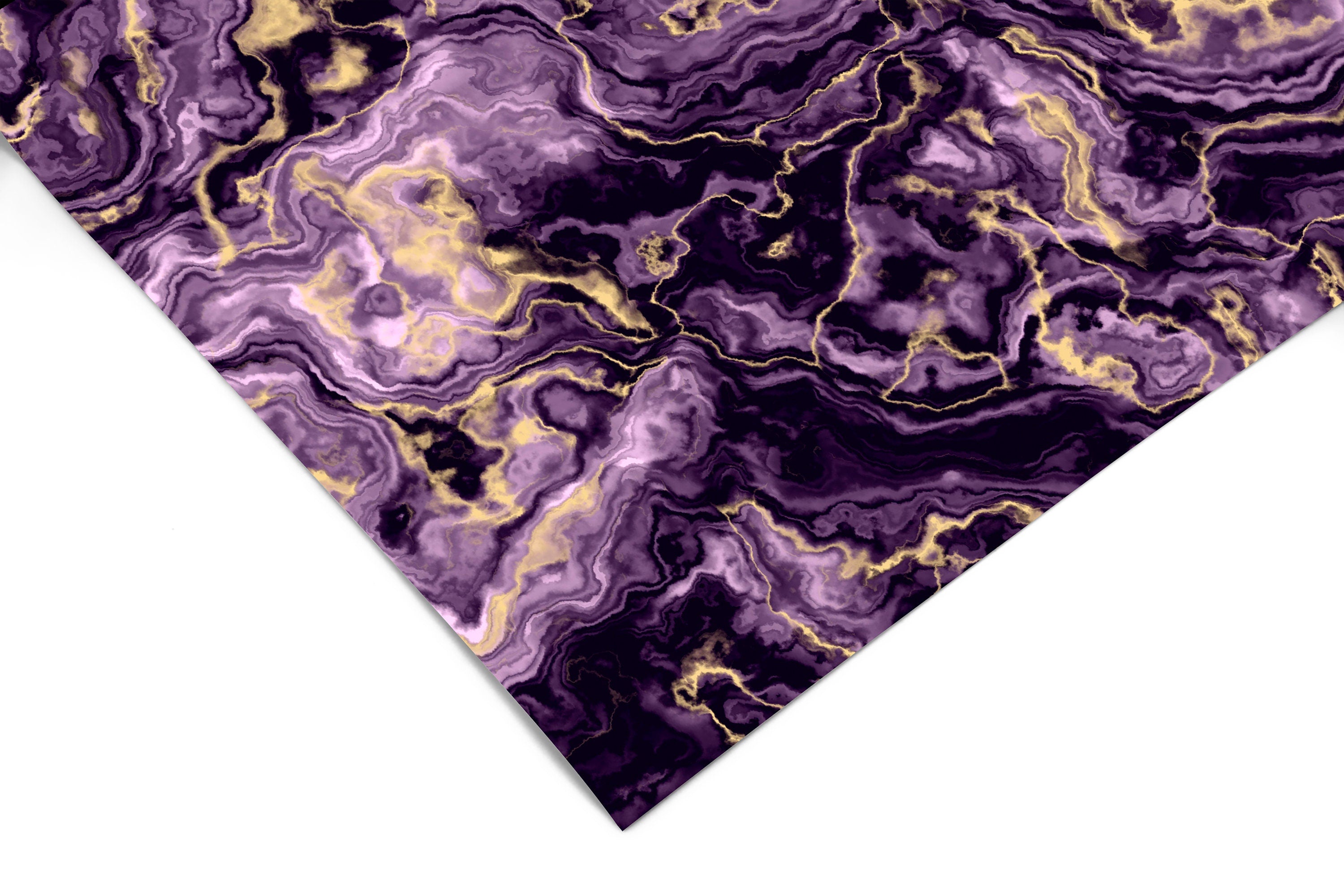 Purple Marble Swirl Contact Paper | Peel And Stick Wallpaper | Removable Wallpaper | Shelf Liner | Drawer Liner | Peel and Stick Paper 1050 - JamesAndColors