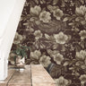 Sepia Dark Floral Wallpaper | Removable Wallpaper | Peel And Stick Wallpaper | Wall Mural Wallpaper | Wall Paper Peel And Stick 2332 - JamesAndColors