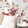 Large Floral Peony Wallpaper | Removable Wallpaper | Peel And Stick Wallpaper | Adhesive Wallpaper | Wall Paper Peel Stick Wall Mural 3664 - JamesAndColors