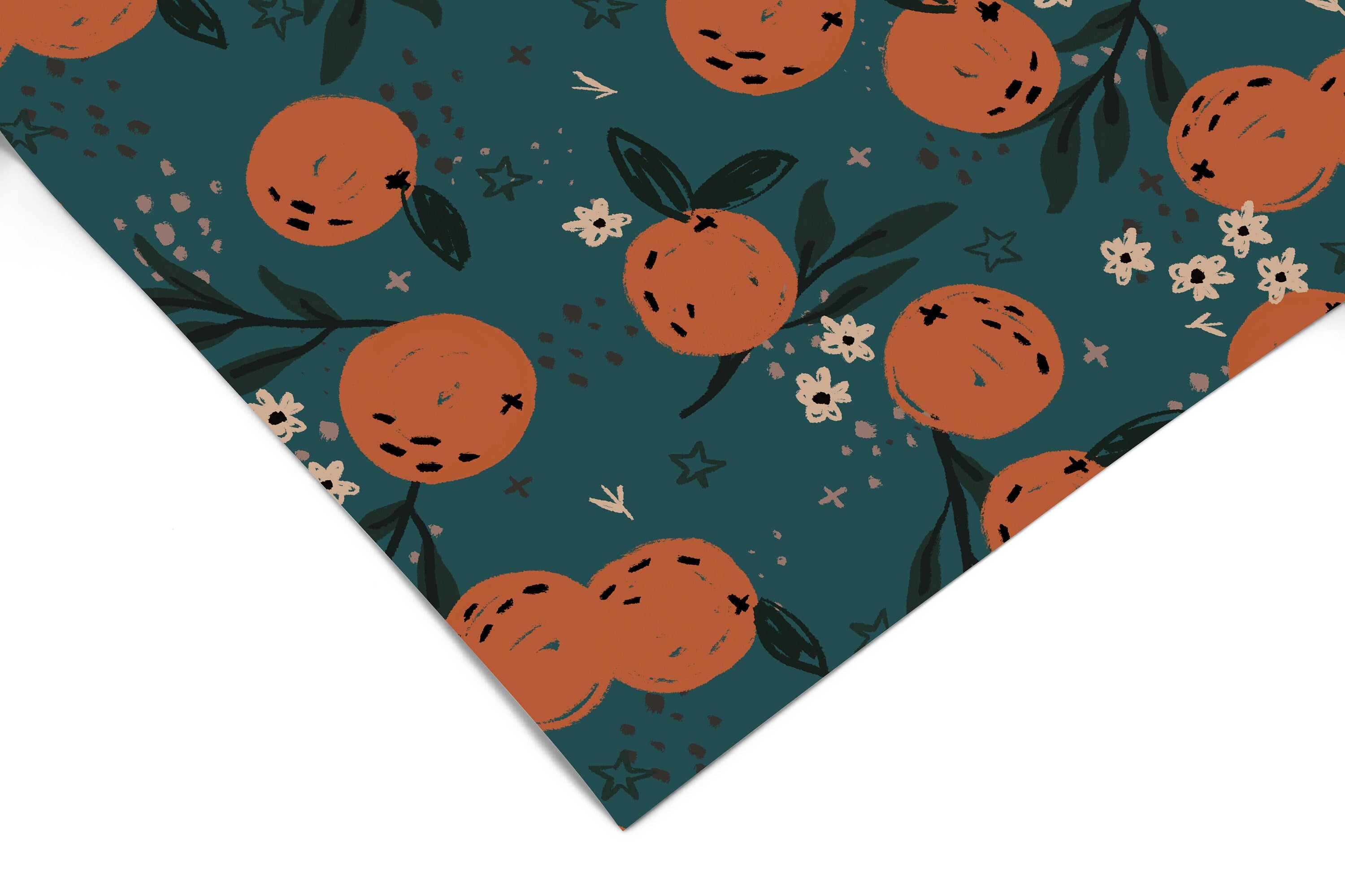 Oranges Boho Kitchen Contact Paper | Peel And Stick Wallpaper | Removable Wallpaper | Shelf Liner | Drawer Liner | Peel and Stick Paper 1080 - JamesAndColors