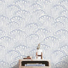 Wallpaper Peel and Stick Wallpaper Muted Blue White Crashing Waves Removable Wallpaper Wall Decor Home Decor Wall Art Room Decor 3750 - JamesAndColors