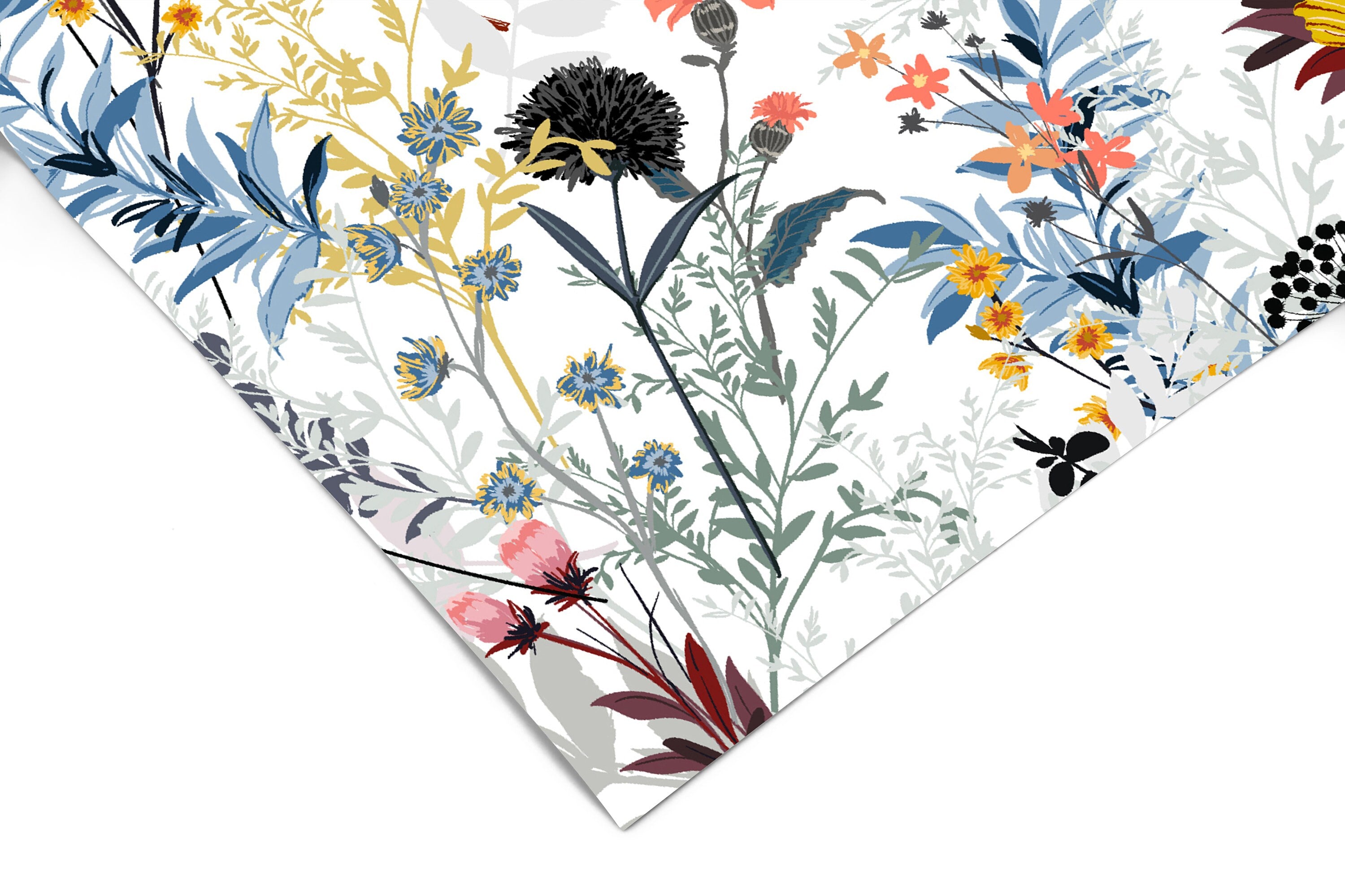 Wallpaper Peel and Stick Wallpaper Colorful Wildflower Floral Removable Wallpaper Wall Decor Home Decor Wall Art Room Decor 3778 - JamesAndColors