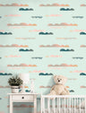 Fantasy Sky Wallpaper | Girls Nursery Wallpaper | Kids Wallpaper | Childrens Wallpaper | Peel Stick Wallpaper | Removable Wallpaper | 3662 - JamesAndColors