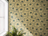 Golden Floral Wallpaper | Removable Wallpaper | Peel And Stick Wallpaper | Adhesive Wallpaper | Wall Paper Peel Stick Wall Mural 3673 - JamesAndColors