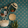 Dark Teal Floral Wallpaper Peel and Stick Wallpaper Removable Wallpaper Wall Decor Home Decor Wall Art Printable Wall Art Room Decor 3684 - JamesAndColors