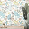 Wallpaper Peel and Stick Wallpaper Colorful Butterfly And Ferns Floral Removable Wallpaper Wall Decor Home Decor Wall Art Room Decor 3776 - JamesAndColors