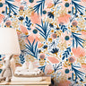 Pink Floral Wallpaper | Girls Nursery Wallpaper | Kids Wallpaper | Childrens Wallpaper | Peel Stick Wallpaper | Removable Wallpaper | 3574 - JamesAndColors