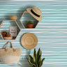 Teal Drawn Line Wallpaper | Removable Wallpaper | Peel And Stick Wallpaper | Adhesive Wallpaper | Wall Paper Peel And Stick Wall Mural 2312 - JamesAndColors