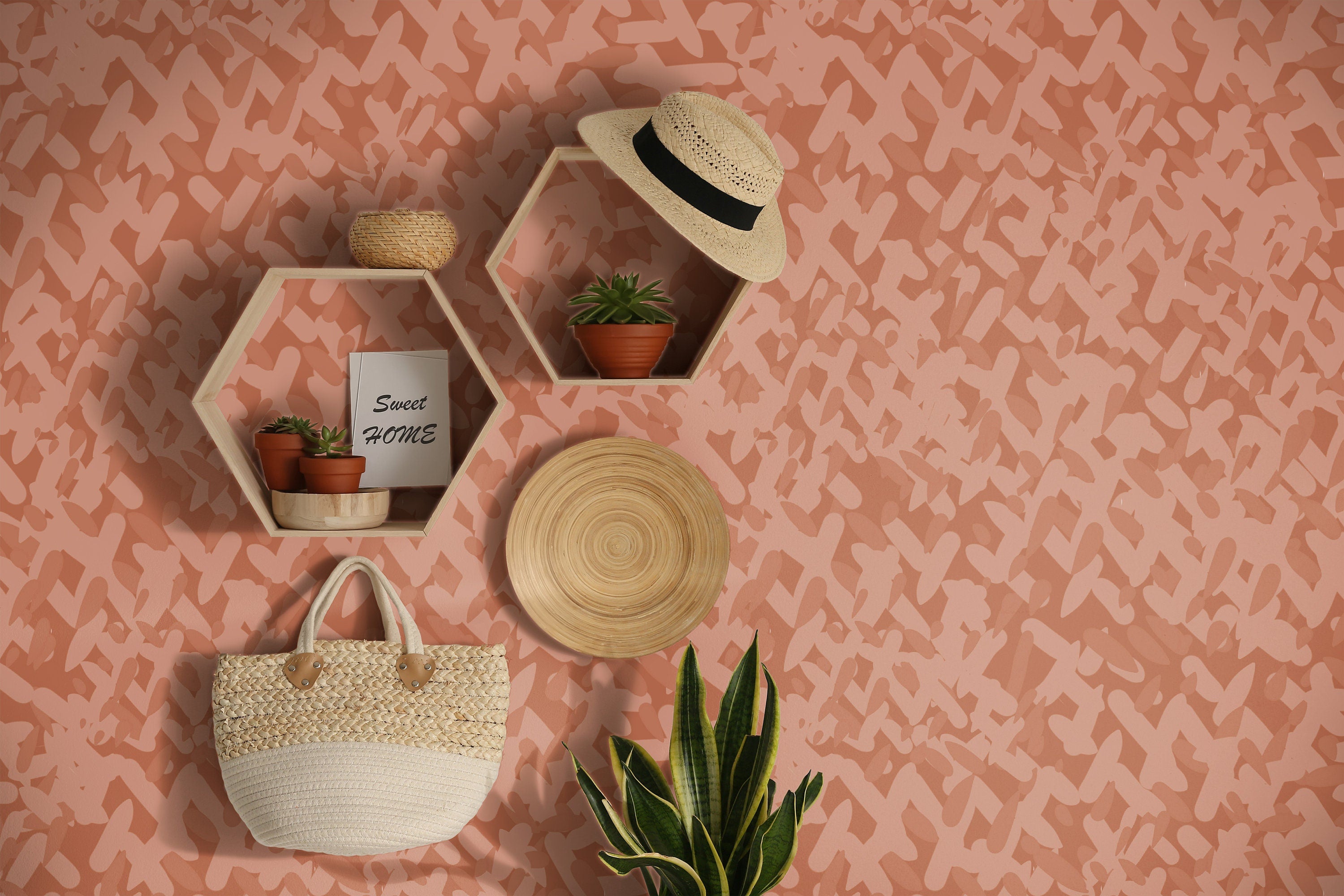 Farmhouse Boho Wallpaper | Removable Wallpaper | Peel And Stick Wallpaper | Adhesive Wallpaper | Wall Paper Peel Stick Wall Mural 3622 - JamesAndColors