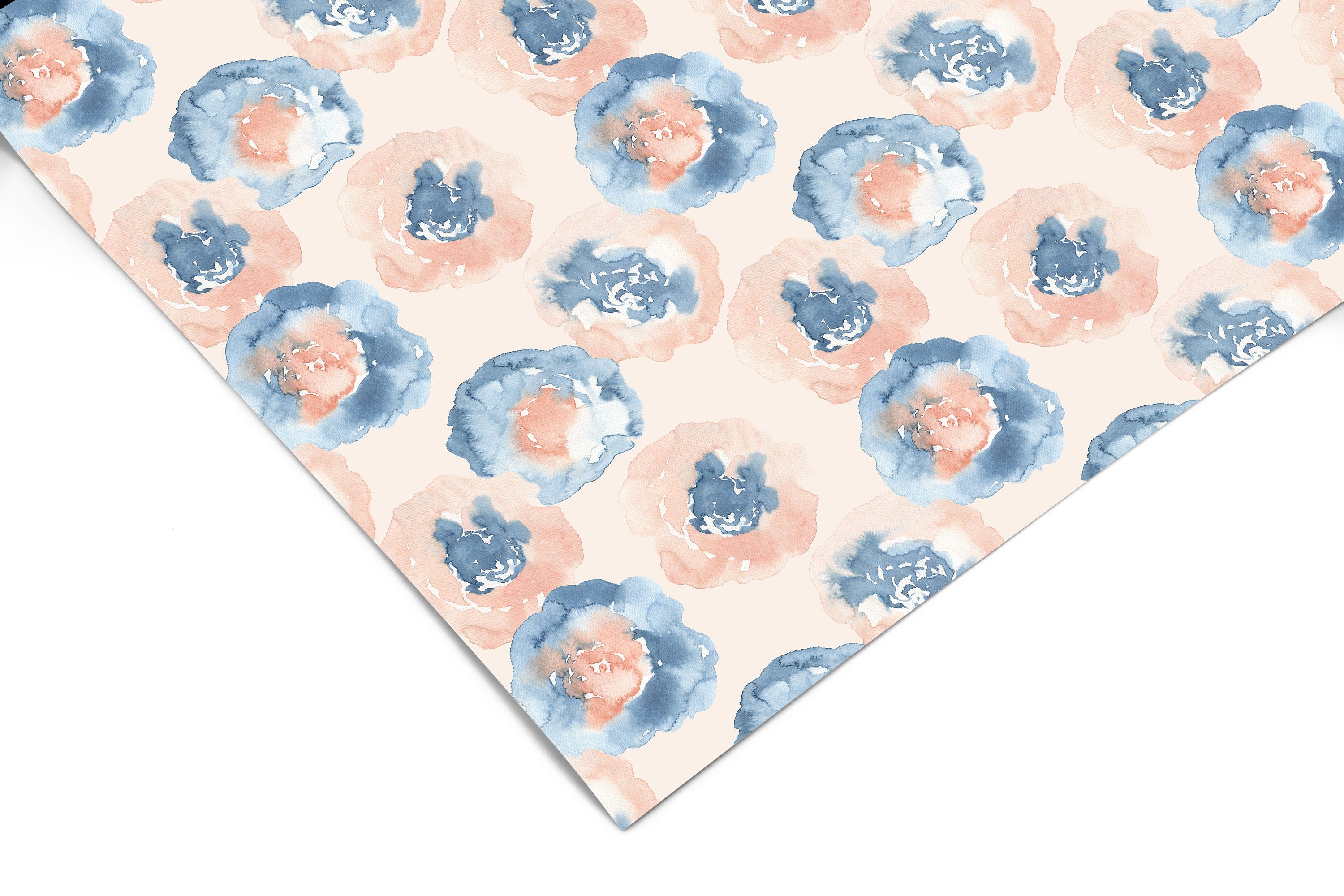 Watercolor Pink Blue Contact Paper | Peel And Stick Wallpaper | Removable Wallpaper | Shelf Liner | Drawer Liner | Peel and Stick Paper 1055 - JamesAndColors