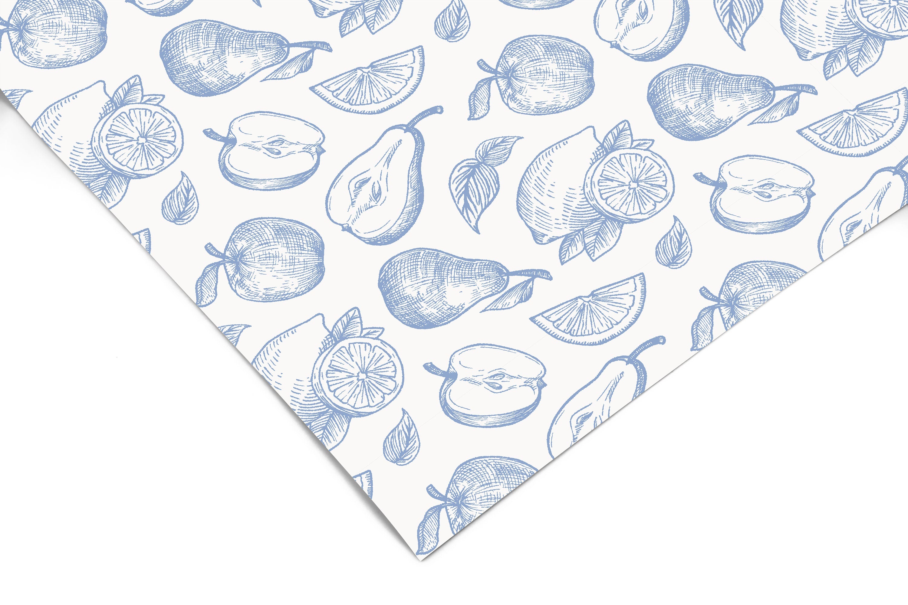 Kitchen Fruit Blue Contact Paper | Peel And Stick Paper | Removable Wallpaper | Shelf Liner | Drawer Liner | Peel and Stick Wallpaper 1131 - JamesAndColors
