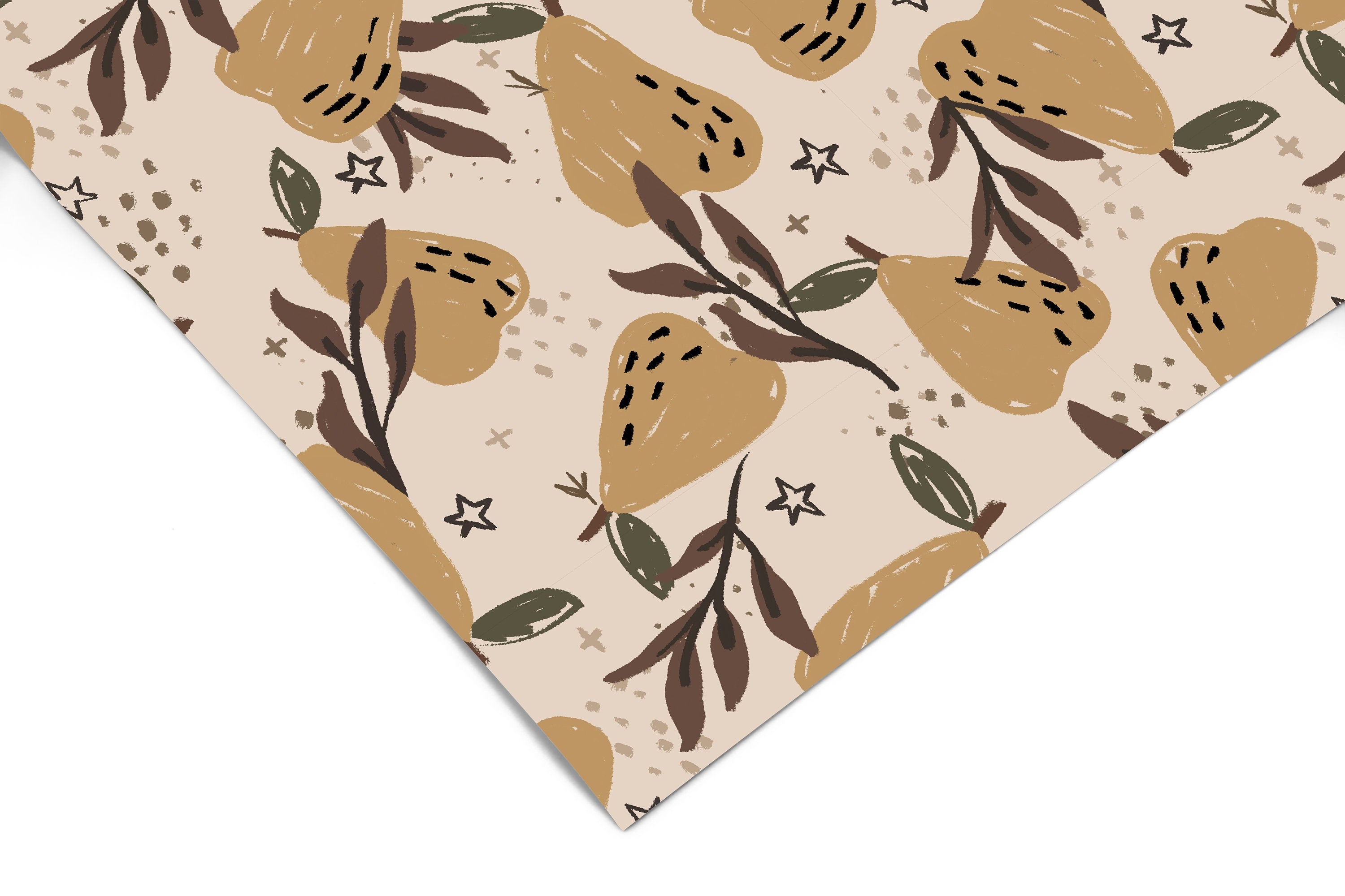 Pear Boho Kitchen Contact Paper | Peel And Stick Wallpaper | Removable Wallpaper | Shelf Liner | Drawer Liner | Peel and Stick Paper 1081 - JamesAndColors