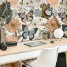 Wallpaper Peel and Stick Wallpaper Vintage Floral Butterfly Removable Wallpaper Wall Decor Home Decor Wall Art Room Decor 3743 - JamesAndColors