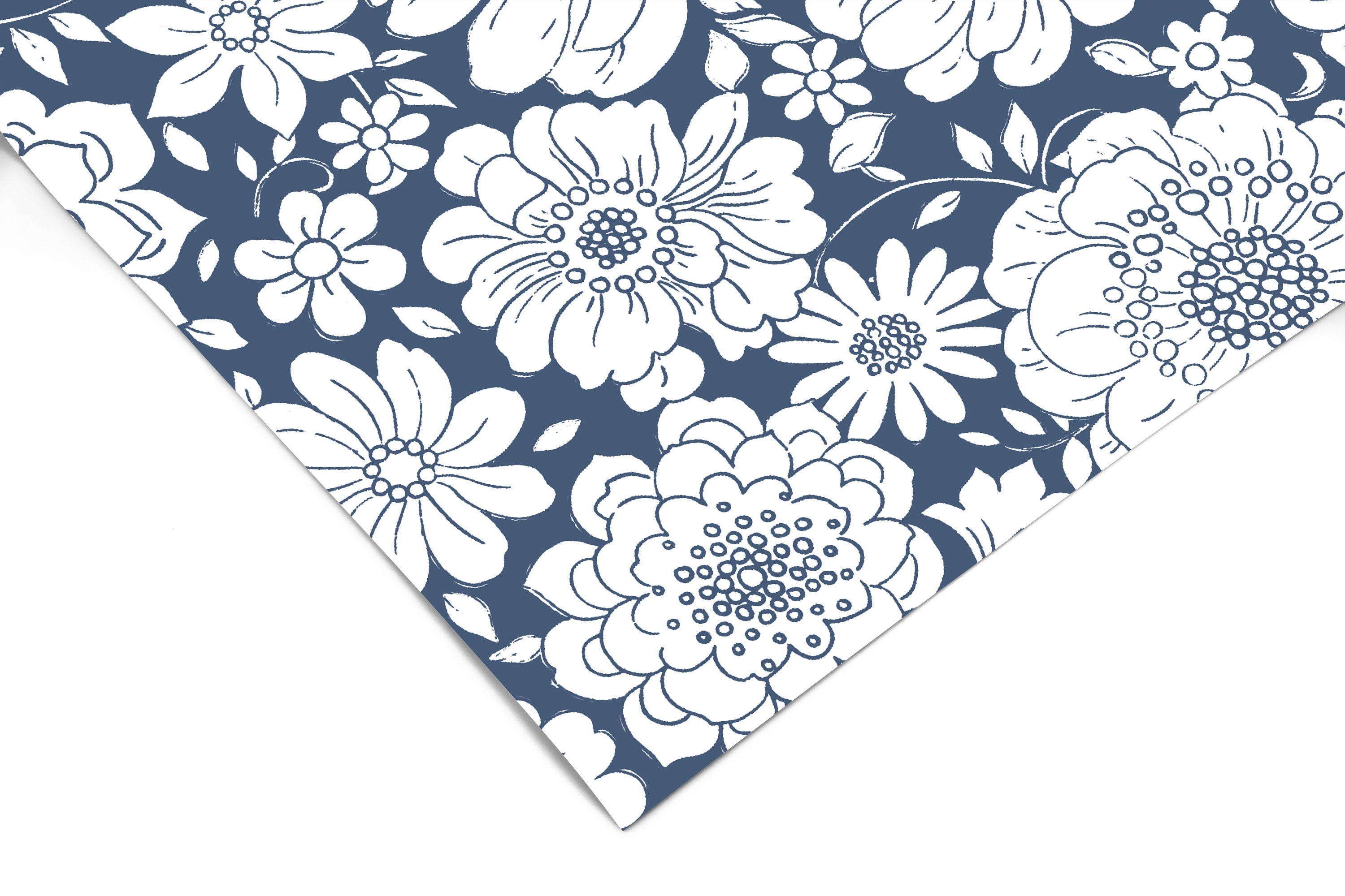 Wallpaper Peel and Stick Wallpaper Blue and White Stamped Floral Removable Wallpaper Wall Decor Home Decor Wall Art Room Decor 3744 - JamesAndColors