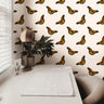 Wallpaper Peel and Stick Wallpaper Cream And Monarch Butterfly Boho Removable Wallpaper Wall Decor Home Decor Wall Art Room Decor 3758 - JamesAndColors