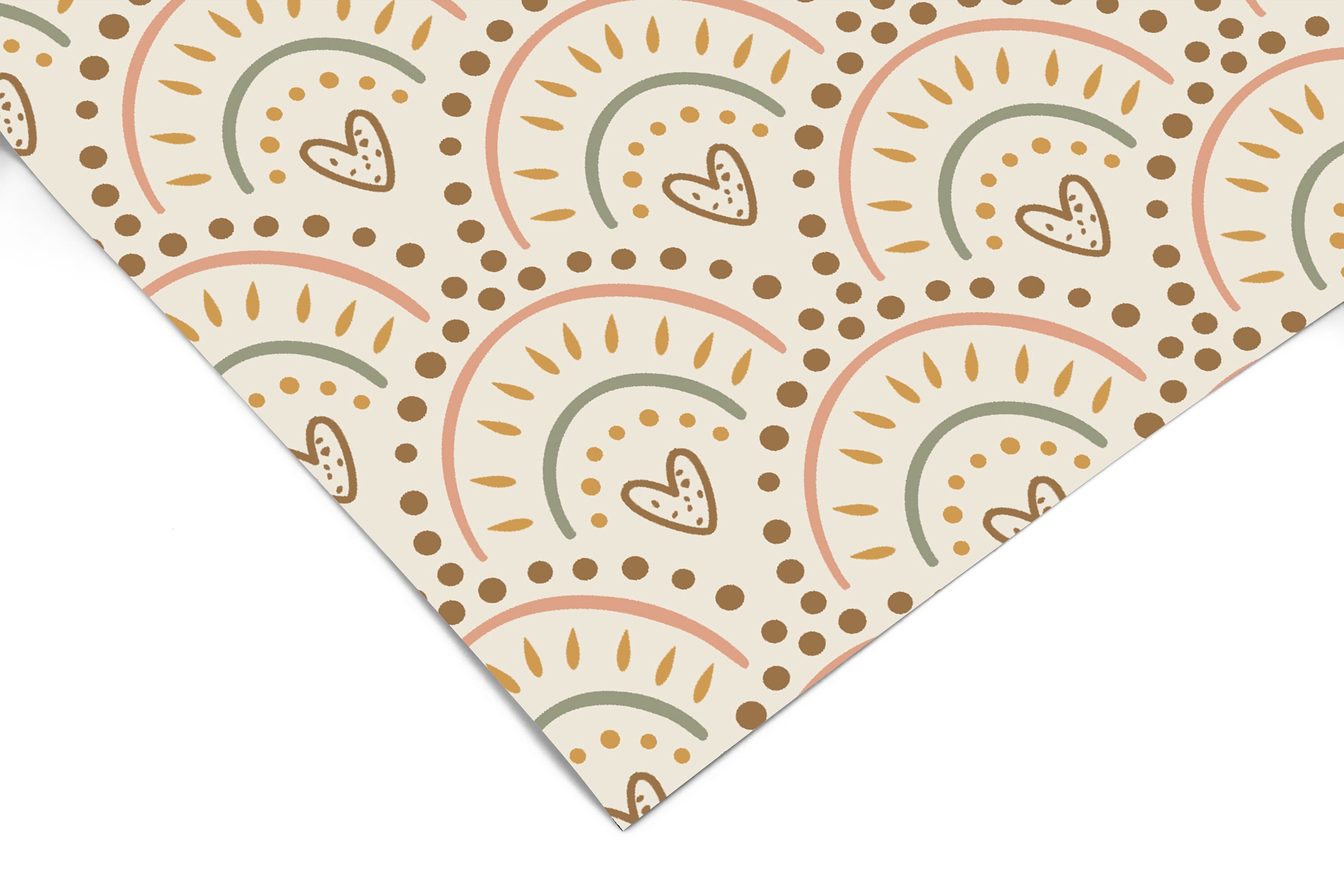 Boho Hearts Wallpaper | Girls Nursery Wallpaper | Kids Wallpaper | Childrens Wallpaper | Peel Stick Wallpaper | Removable Wallpaper | 3823 - JamesAndColors