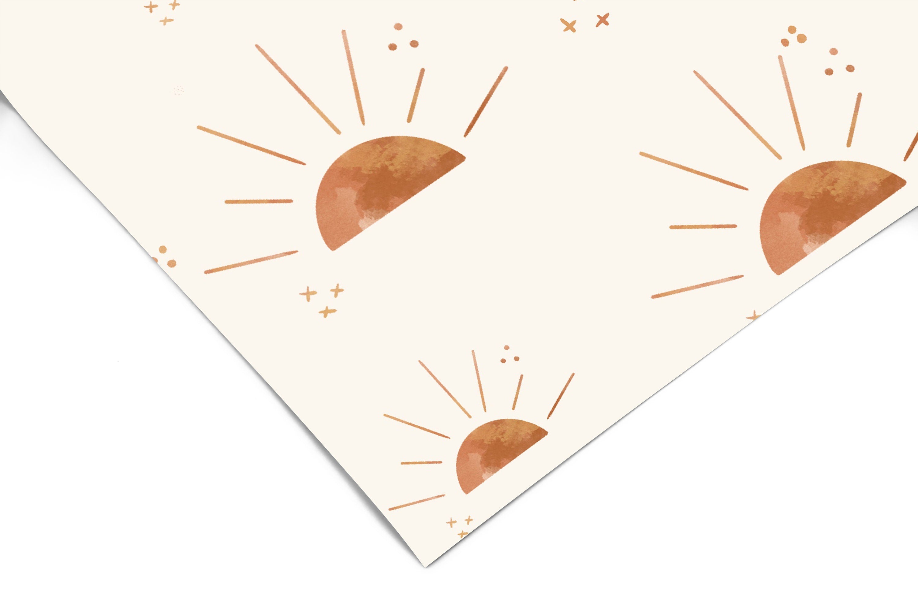 Boho Golden Sun Contact Paper | Peel And Stick Wallpaper | Removable Wallpaper | Shelf Liner | Drawer Liner Peel and Stick Paper 1152 - JamesAndColors