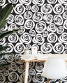 Wallpaper Peel and Stick Wallpaper Black White Distressed Rose Floral Removable Wallpaper Wall Decor Home Decor Wall Art Room Decor 3822 - JamesAndColors