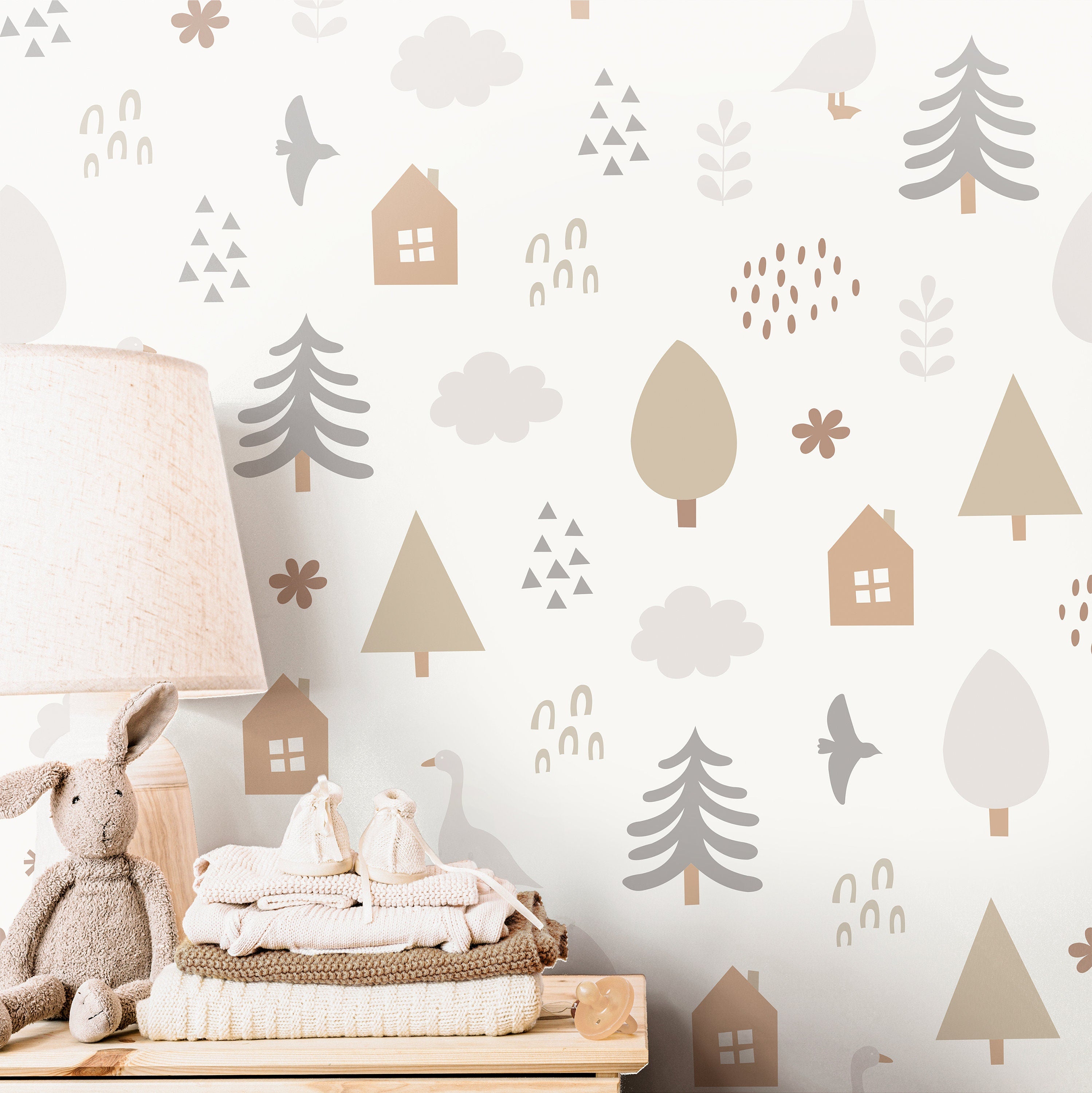 Nursery Wallpaper | Girls Nursery Wallpaper | Kids Wallpaper | Childrens Wallpaper | Peel Stick Wallpaper | Removable Wallpaper | 3784 - JamesAndColors