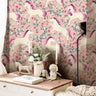 Floral Unicorn Wallpaper | Girls Nursery Wallpaper | Kids Wallpaper | Childrens Wallpaper | Peel Stick Wallpaper | Removable Wallpaper 3802 - JamesAndColors