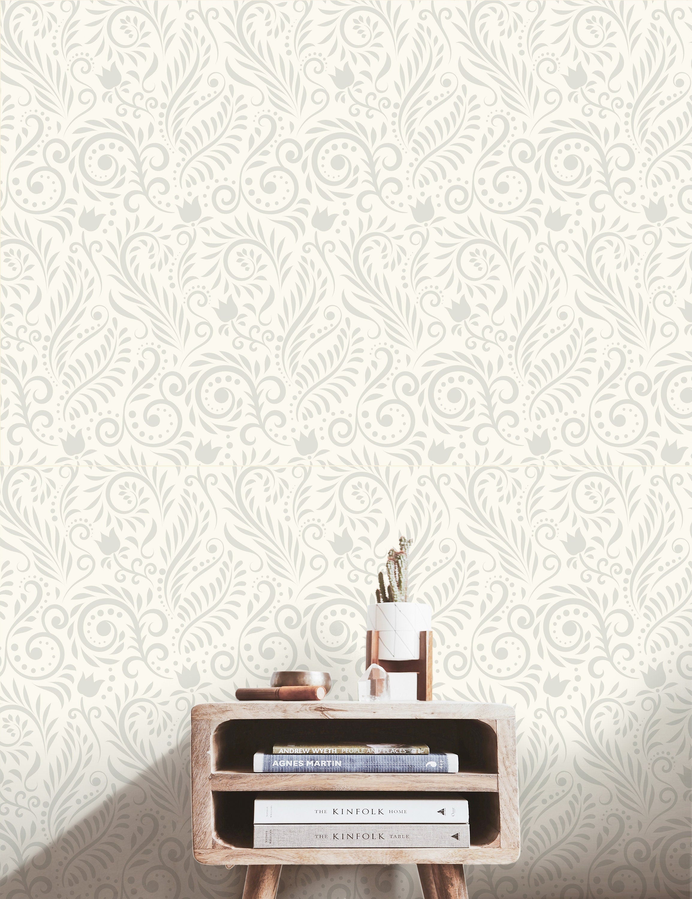 Wallpaper Peel and Stick Wallpaper Neutral Cream Ornamental Removable Wallpaper Wall Decor Home Decor Wall Art Room Decor 3791 - JamesAndColors