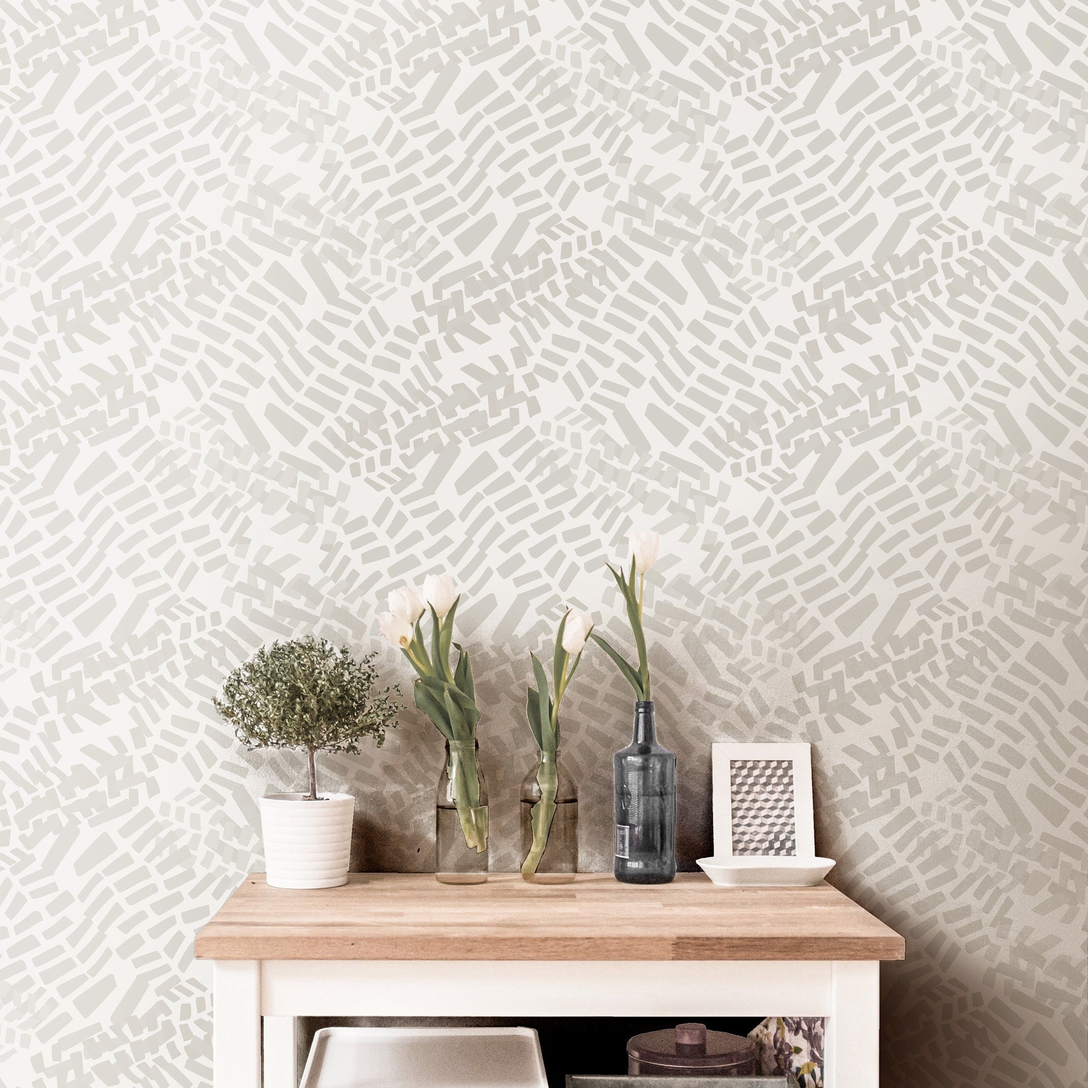Removable Wallpaper Cream Off White Modern Wallpaper | Peel And Stick Wallpaper | Adhesive Wallpaper | Wall Paper Peel Stick Wall Mural 3520 - JamesAndColors