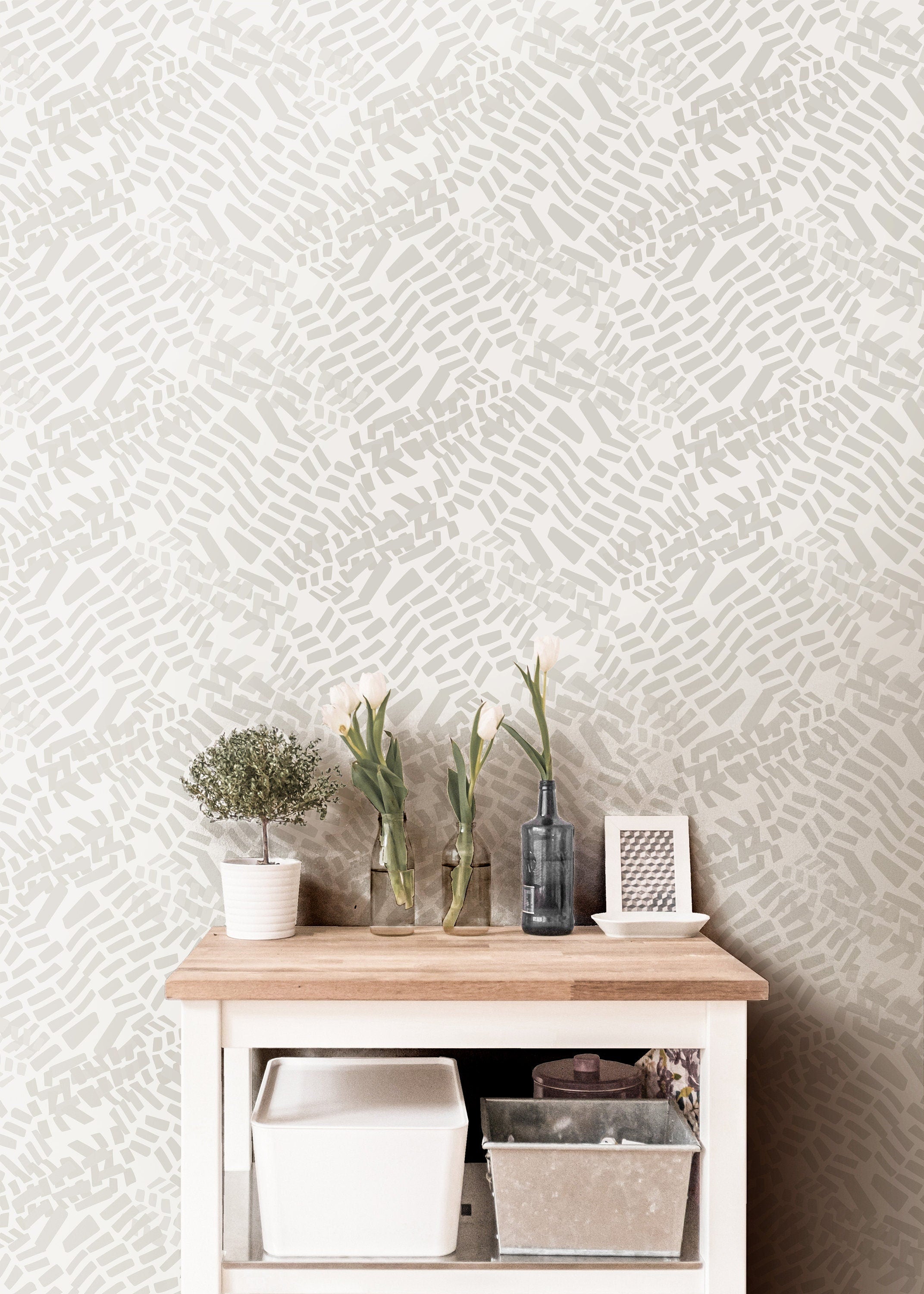 Removable Wallpaper Cream Off White Modern Wallpaper | Peel And Stick Wallpaper | Adhesive Wallpaper | Wall Paper Peel Stick Wall Mural 3520 - JamesAndColors