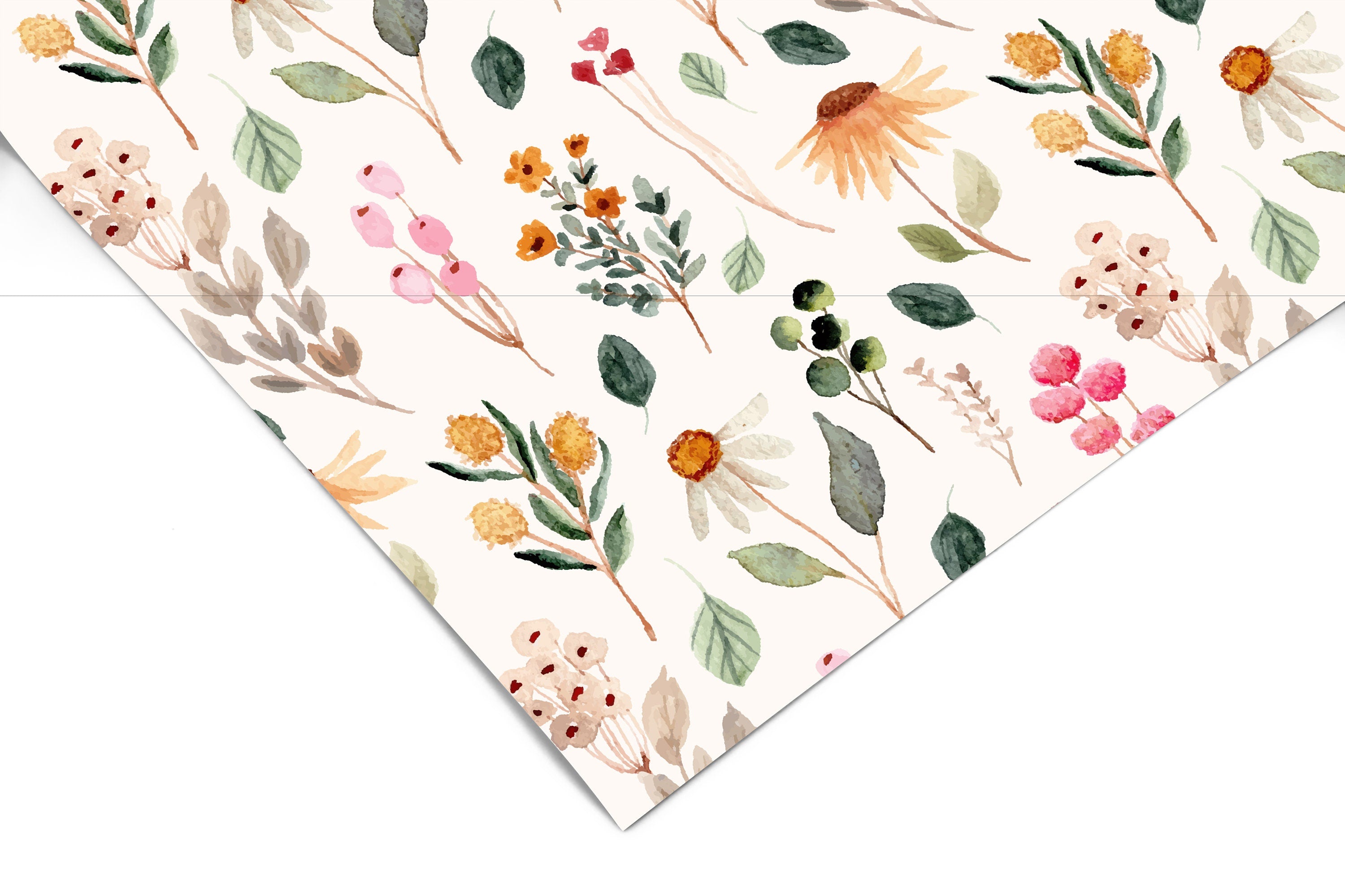 Wildflower Floral Contact Paper | Peel And Stick Wallpaper | Removable Wallpaper | Shelf Liner | Drawer Liner Peel and Stick Paper 1131
