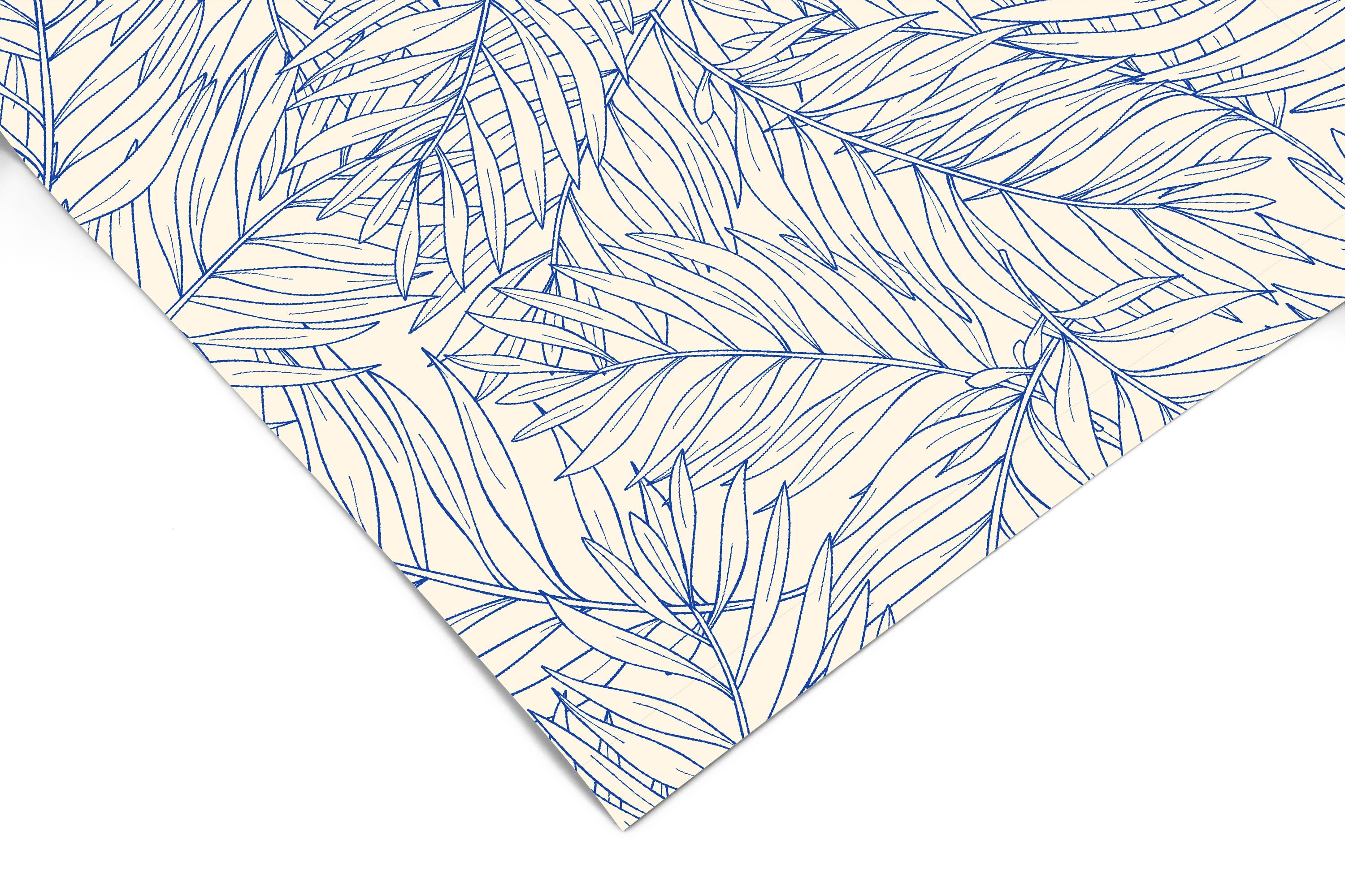 Blue Palm Leaves Contact Paper | Peel And Stick Wallpaper | Removable Wallpaper | Shelf Liner | Drawer Liner Peel and Stick Paper 1144 - JamesAndColors