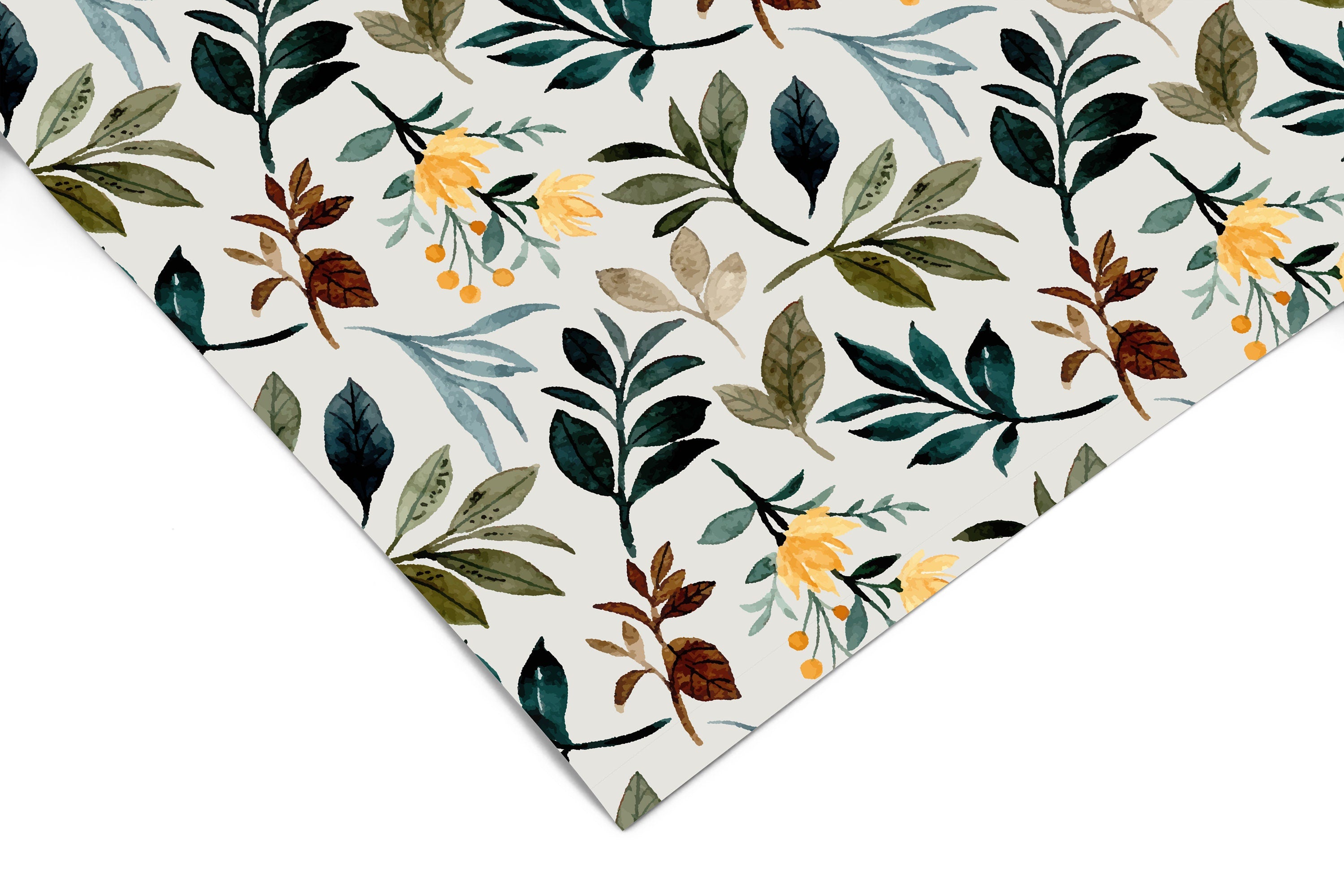 Watercolor Leaves Contact Paper | Peel And Stick Wallpaper | Removable Wallpaper | Shelf Liner | Drawer Liner Peel and Stick Paper 1135 - JamesAndColors