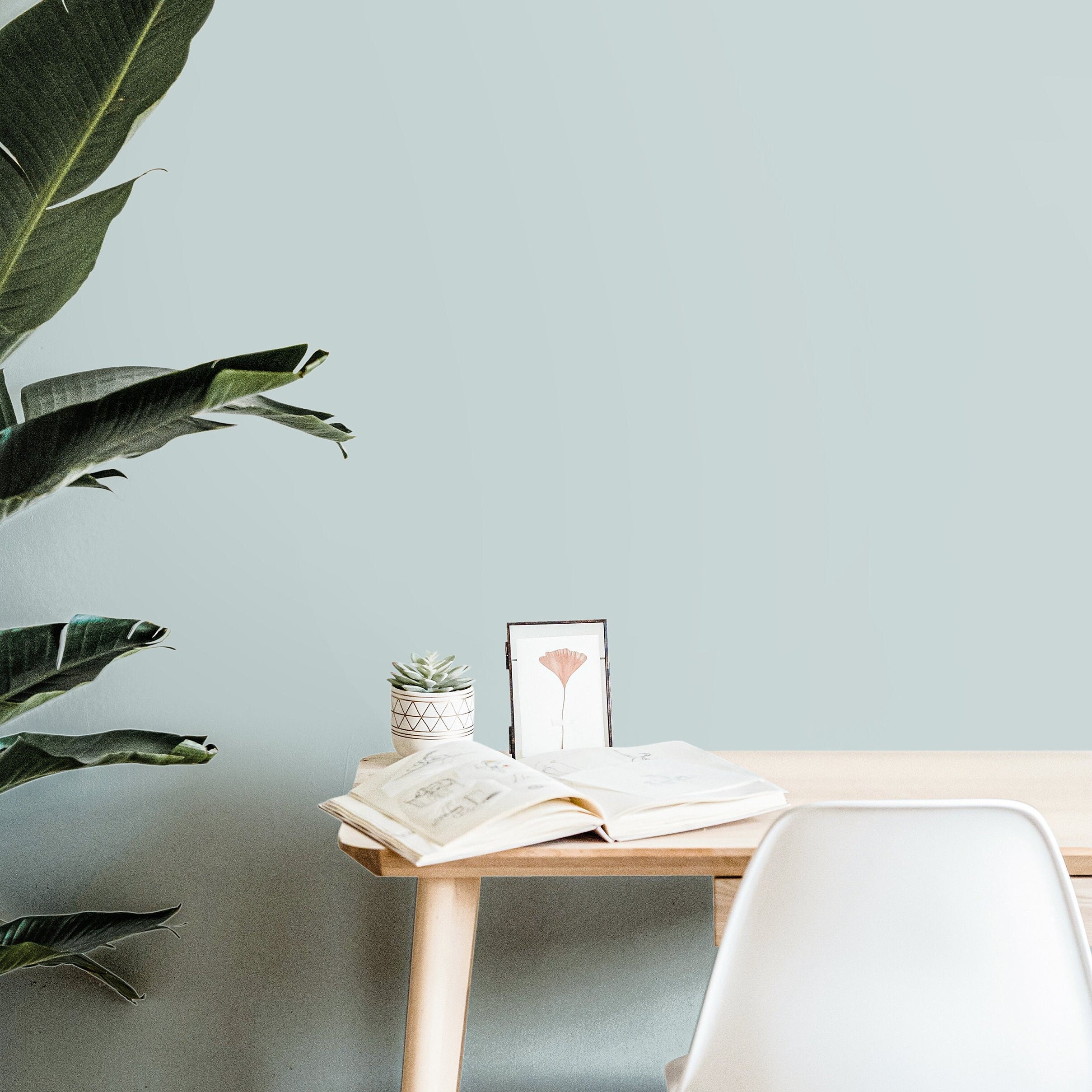 Wallpaper Peel and Stick Wallpaper Solid Light Blue Sage Removable Wallpaper Wall Decor Home Decor Wall Art Room Decor 3884 - JamesAndColors