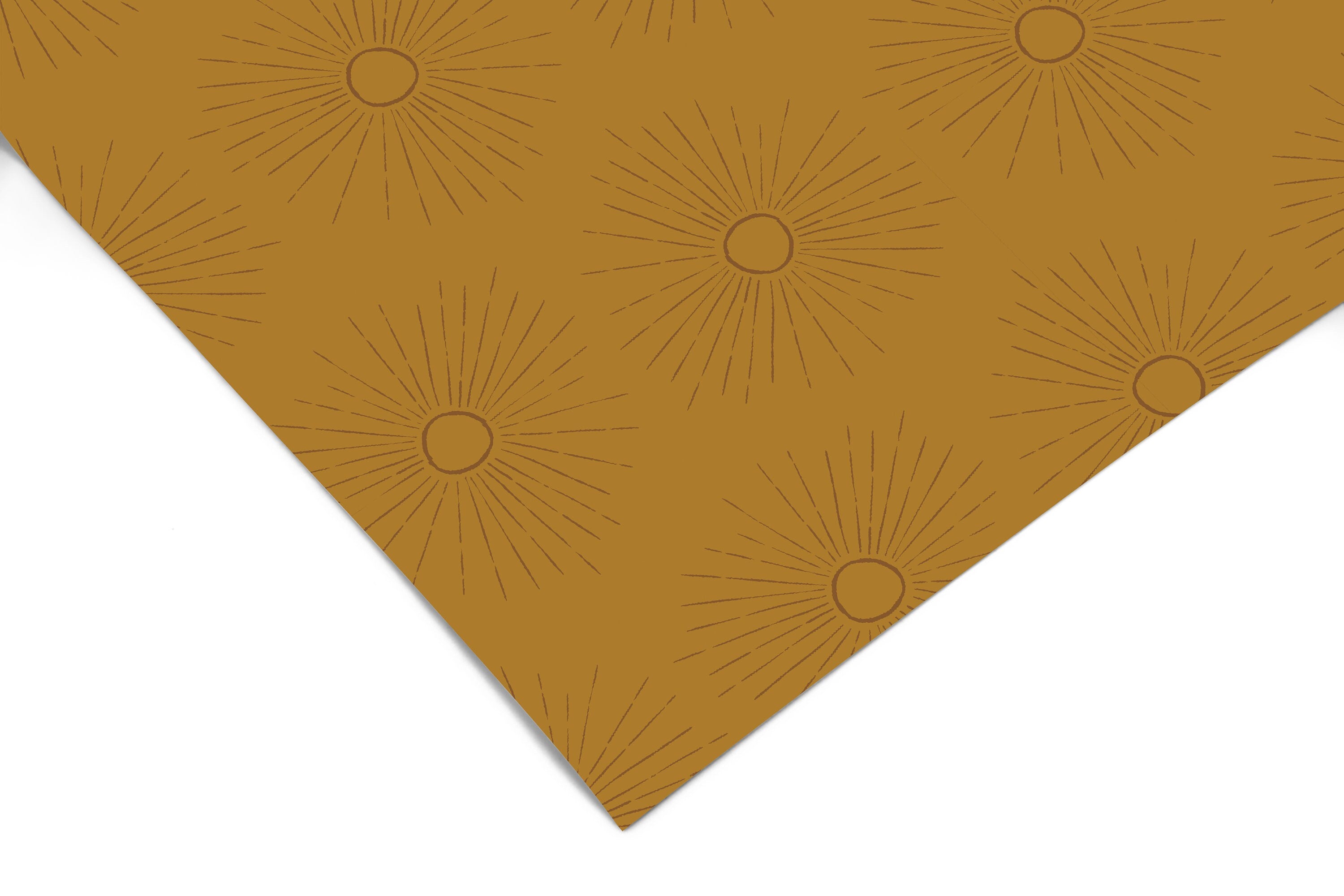Boho Golden Sun Burst Contact Paper | Peel And Stick Wallpaper | Removable Wallpaper | Shelf Liner | Drawer Liner Peel and Stick Paper 1157 - JamesAndColors