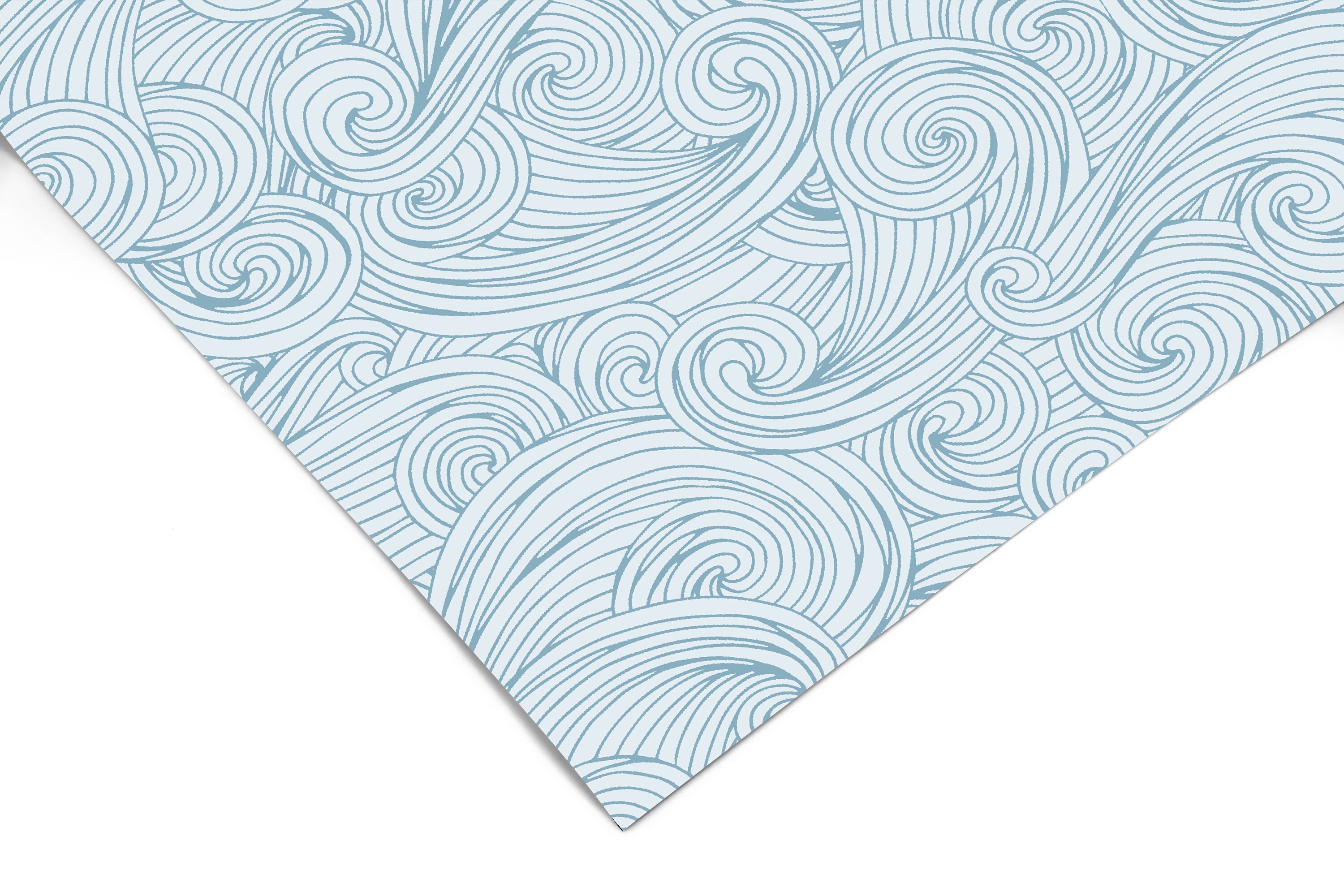 Contact Paper Blue Crashing Waves | Peel And Stick Wallpaper | Removable Wallpaper | Shelf Liner | Drawer Liner | Peel and Stick Paper 873 - JamesAndColors