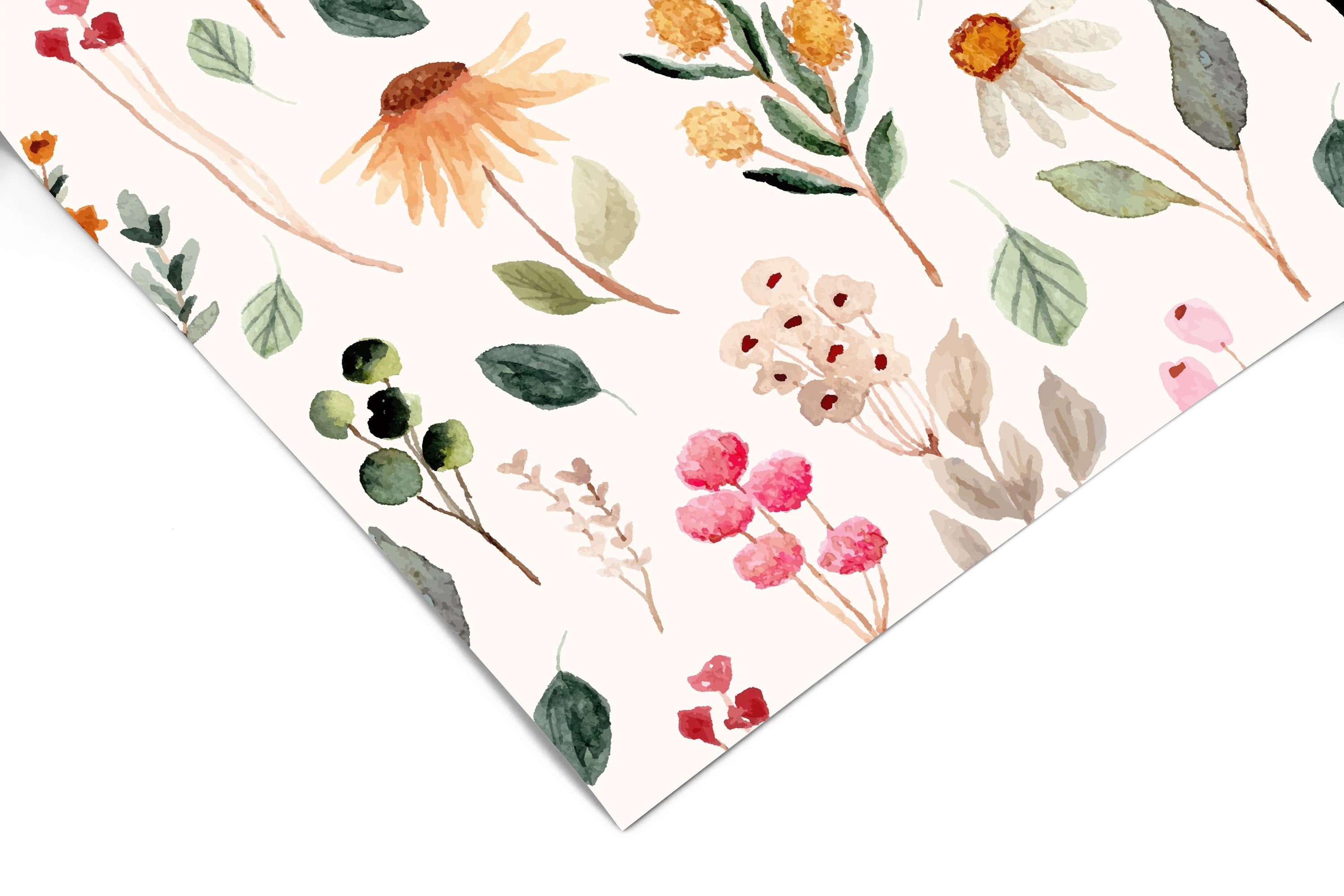 Wildflowers Wallpaper | Girls Nursery Wallpaper | Kids Wallpaper | Childrens Wallpaper | Peel Stick Wallpaper | Removable Wallpaper | 3865 - JamesAndColors