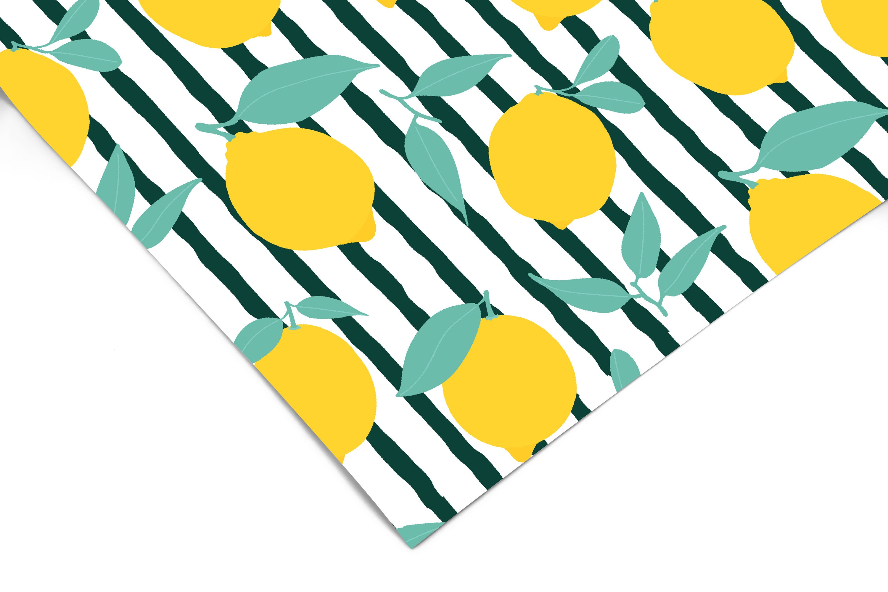 Contact Paper Floral Lemon Fruits | Peel And Stick Wallpaper | Removable Wallpaper | Shelf Liner | Drawer Liner | Peel and Stick Paper 1225