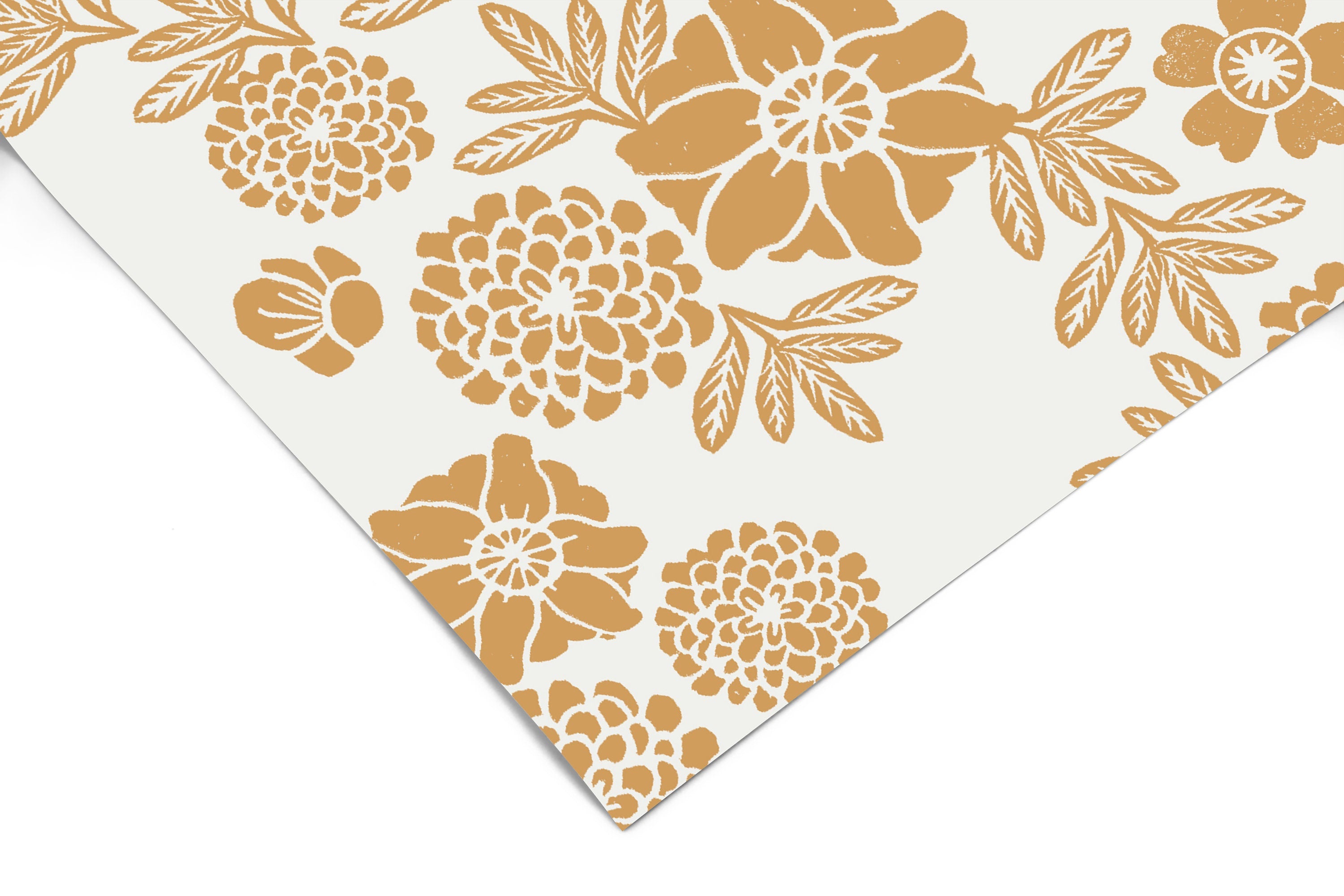 Wallpaper Peel and Stick Wallpaper Cream Floral Golden Tan Neutral Removable Wallpaper Wall Decor Home Decor Wall Art Room Decor 60 - JamesAndColors