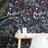 Wallpaper Peel and Stick Wallpaper Dark Wildflower Floral Modern Removable Wallpaper Wall Decor Home Decor Wall Art Room Decor 54 - JamesAndColors