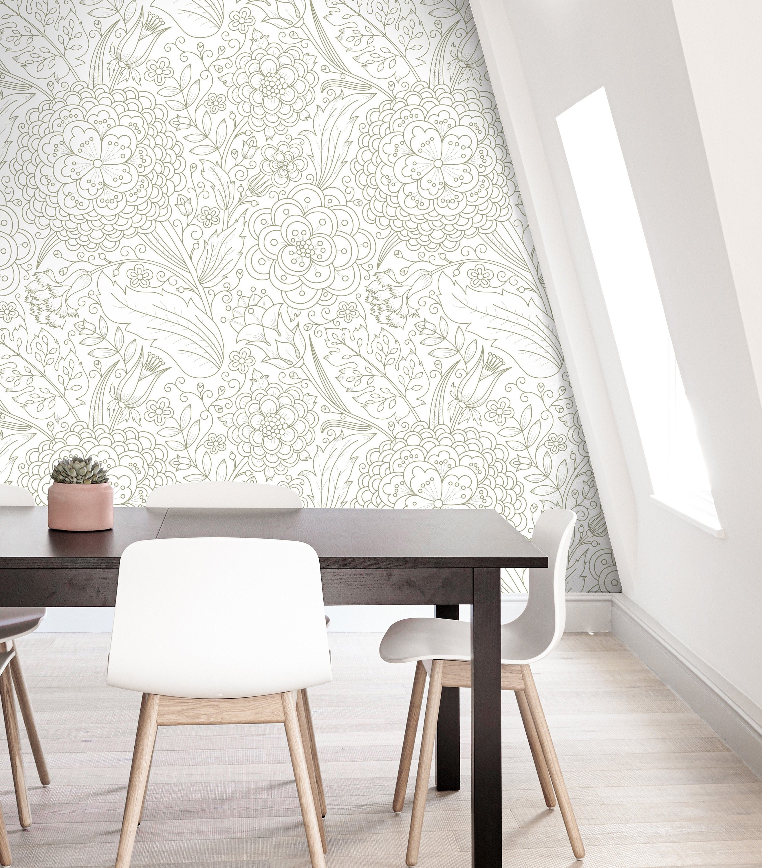 Wallpaper Peel and Stick Wallpaper Light And Cream Floral Modern Removable Wallpaper Wall Decor Home Decor Wall Art Room Decor 41 - JamesAndColors